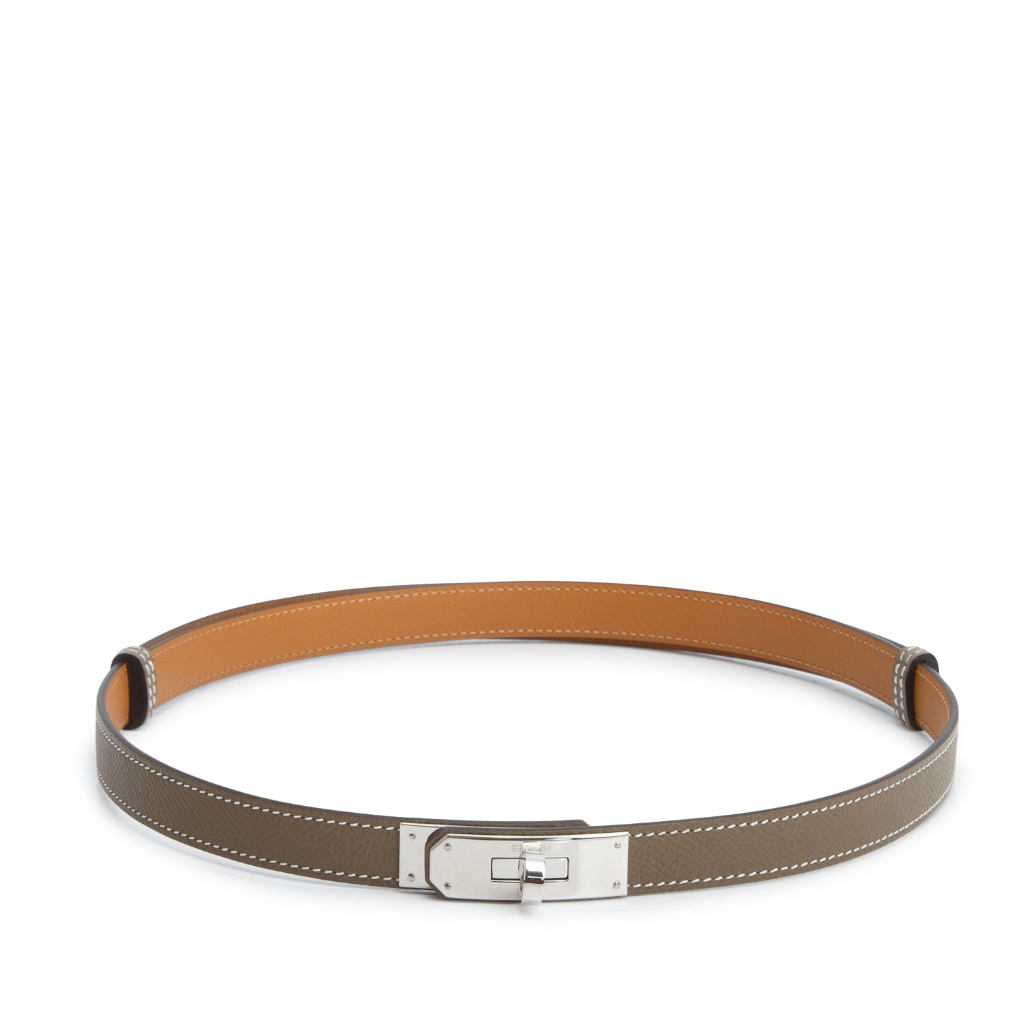 Hermes 2025 Etoupe Veau Epsom Kelly 18 Belt