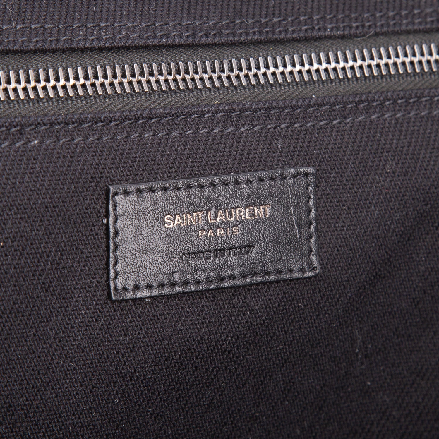 Saint Laurent Black Canvas Large Rive Gauche Canvas Tote