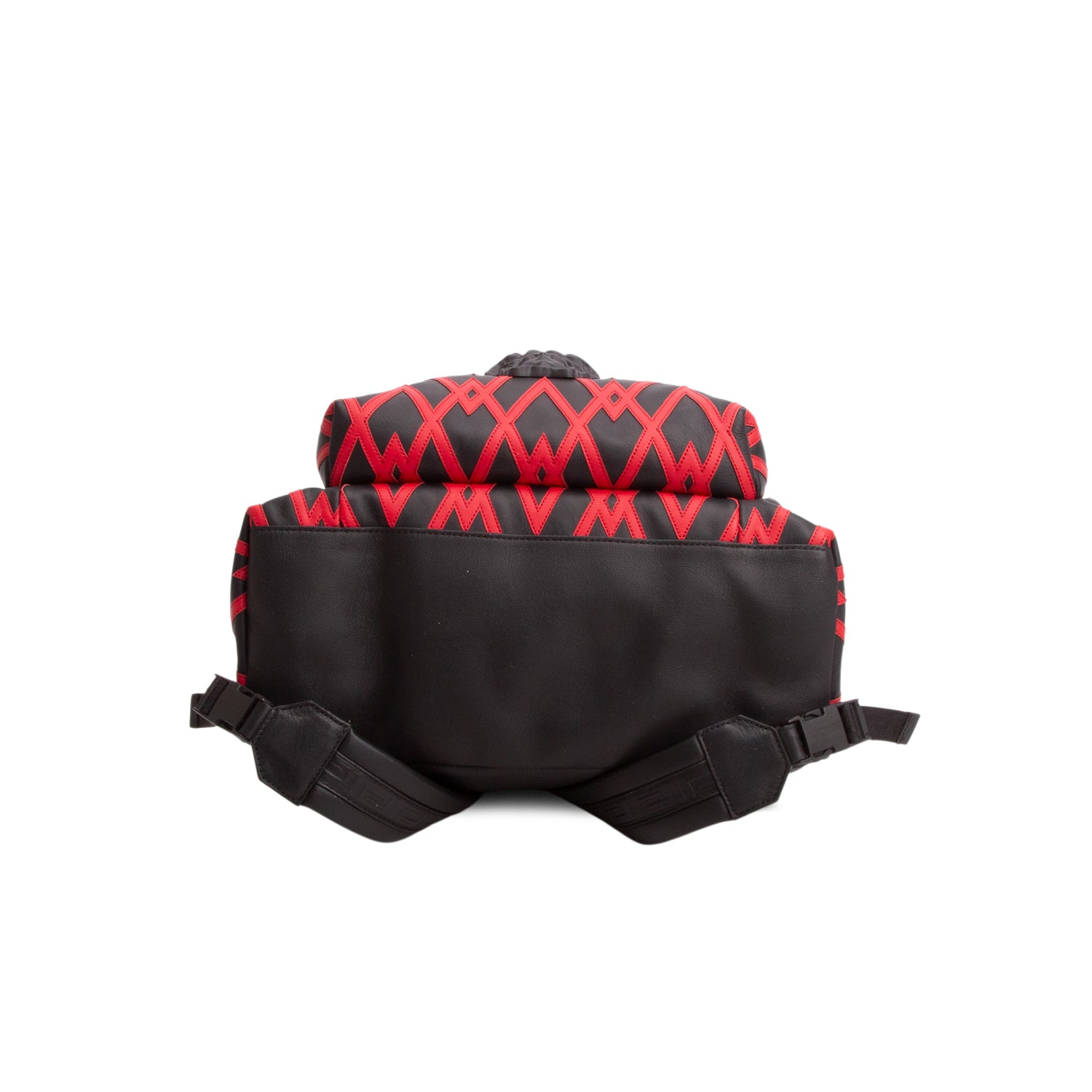 Versace Black/Red Calfskin La Medusa Backpack