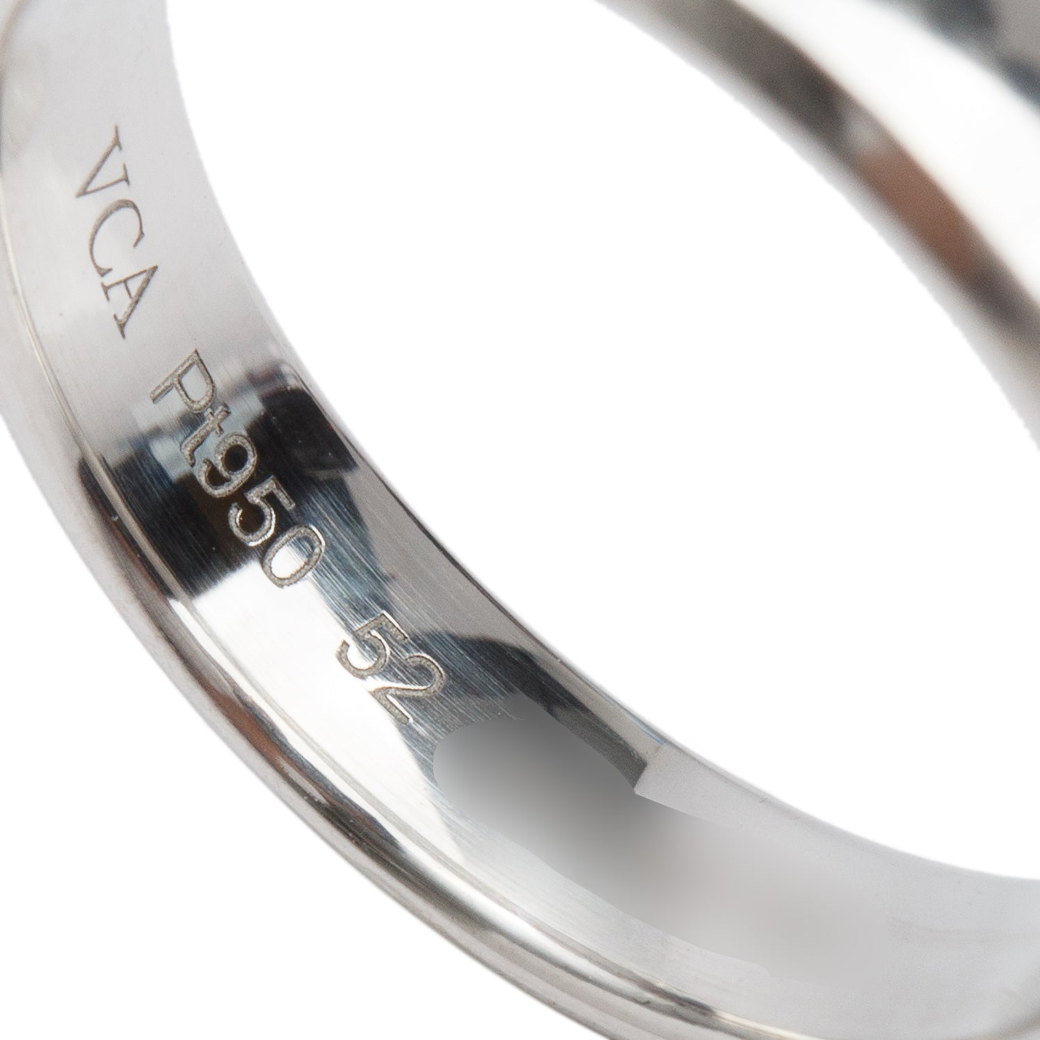 Van Cleef & Arpels Platinum Toujours 4MM Wedding Band Ring, Size 52 6 w/ Receipt & Certificate