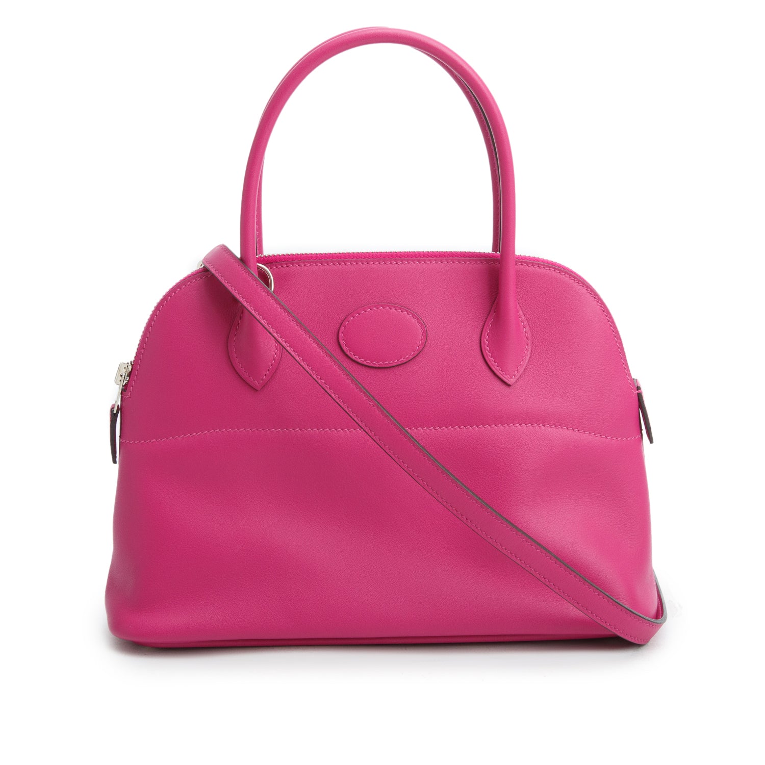 Hermes Rose Pourpre Swift Bolide 27 w/ Strap