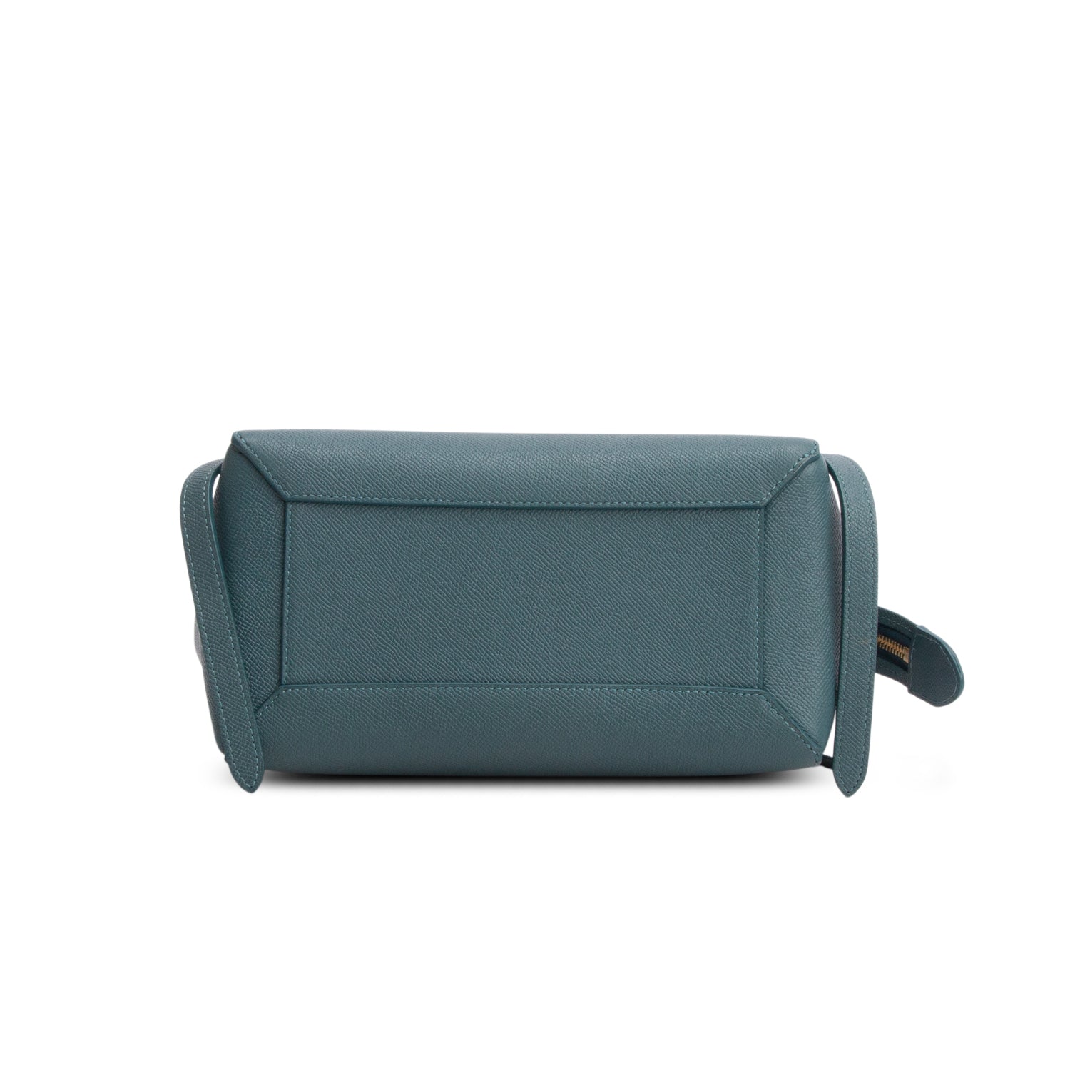Celine 2020 Green Grained Calfskin Leather Nano Belt Bag w/ Strap