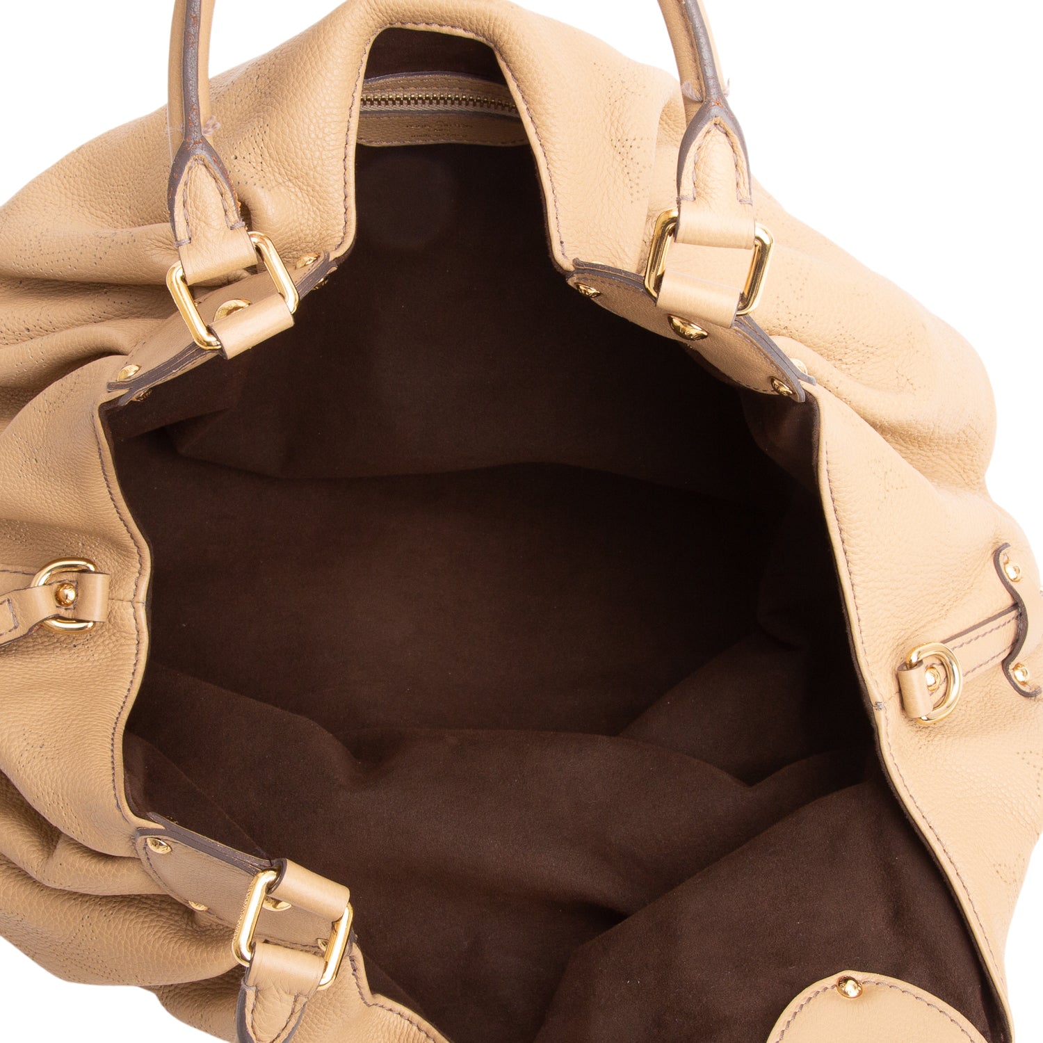 Louis Vuitton Brown Mahina Leather L Hobo