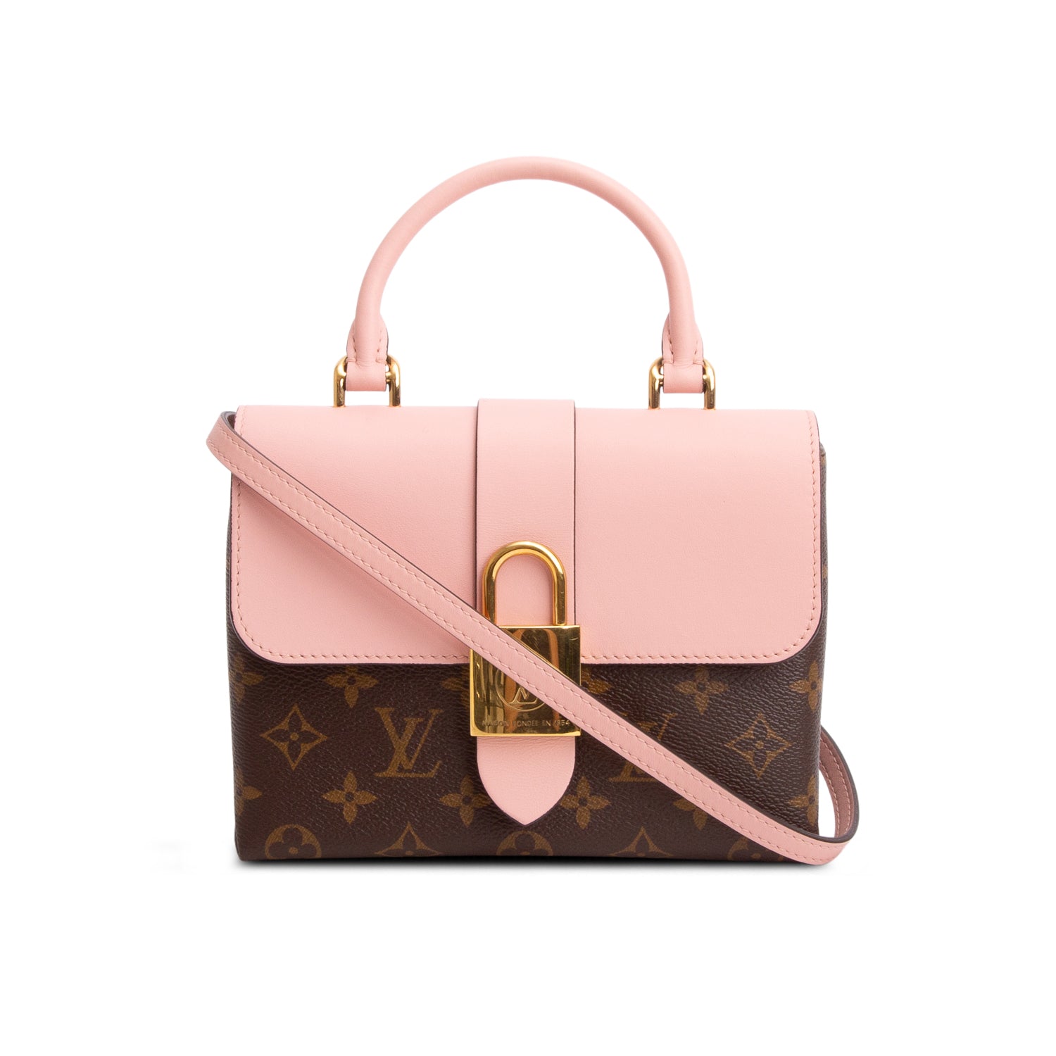 Louis Vuitton Monogram Pink Leather Locky BB w/ Strap