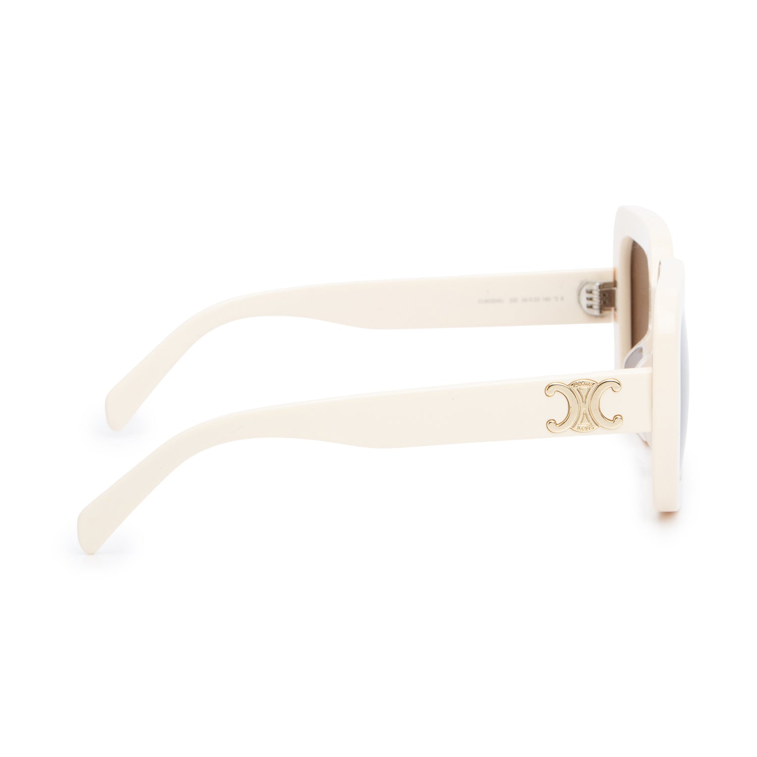 Celine CL40304U Ivory Acetate Triomphe Square Sunglasses w/ Box & Case