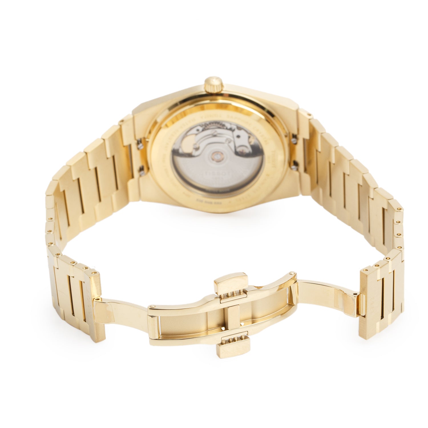 Tissot Gold-Plated Stainless Steel PRX 40 MM Powermatic 80 Automatic Watch Gold Dial w/ Box & Papers
