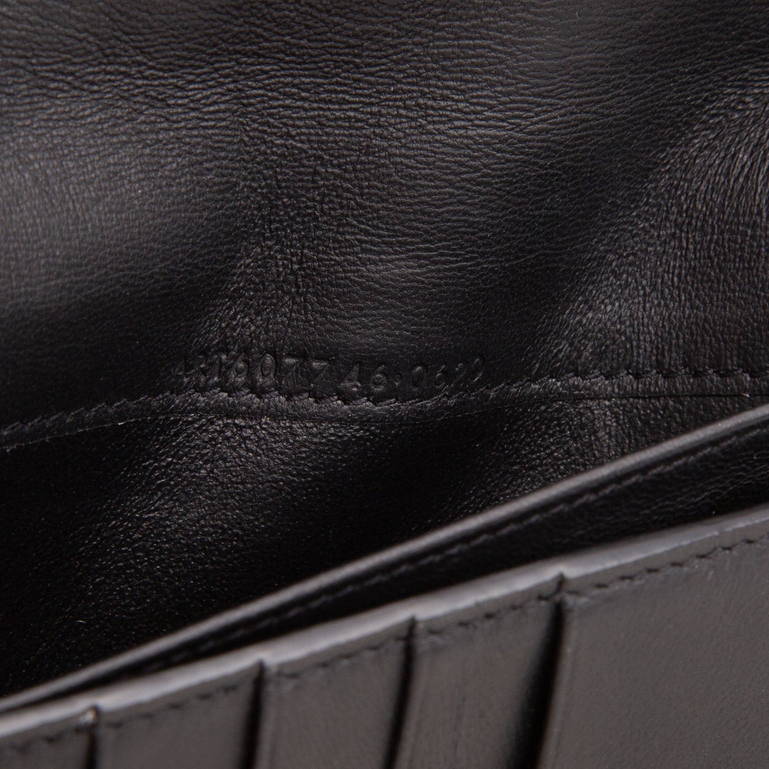 Saint Laurent 2020 Black Crocodile-Embossed Leather Tiny Cassandre Continental Wallet w/ Box & Receipt