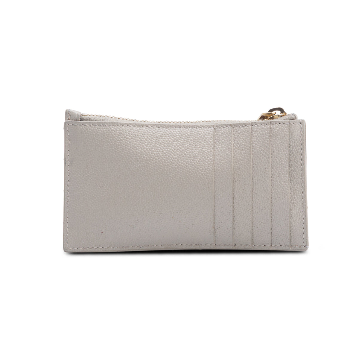 Saint Laurent 2020 Beige Matelasse Grain De Poudre Fragments Card Case