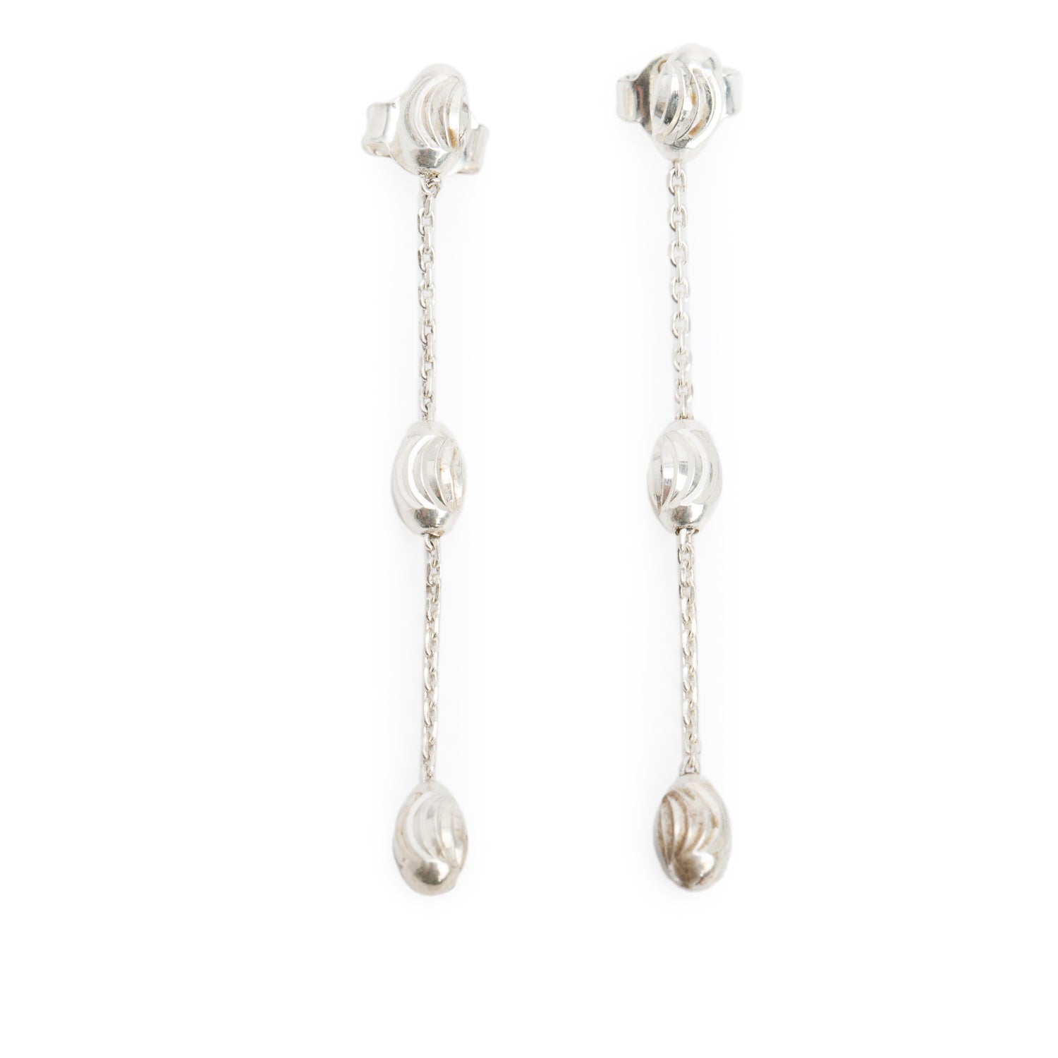 Links of London Sterling Silver Beaded Long Drop Earrings