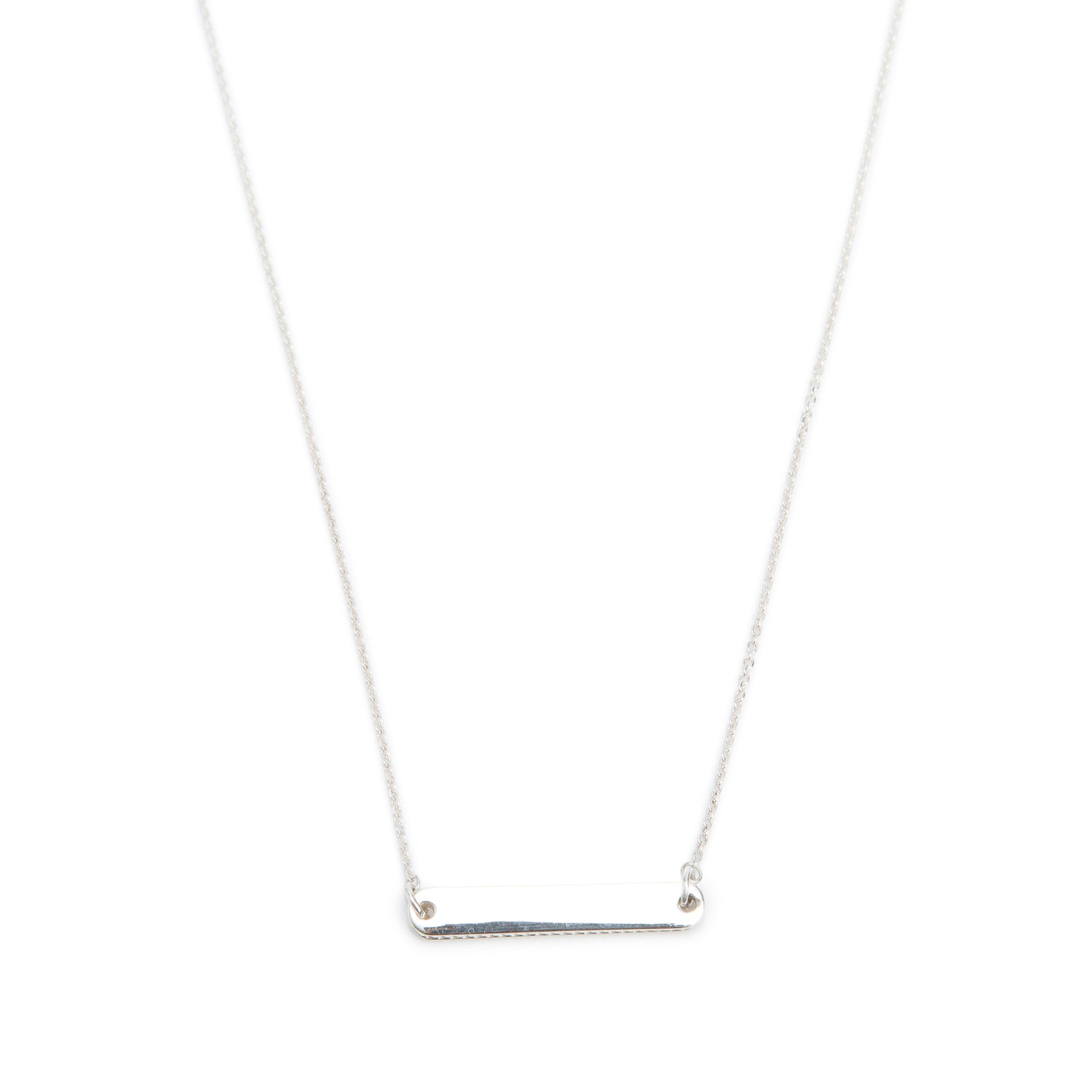 Links of London Sterling Silver Narrative Bar Pendant Necklace