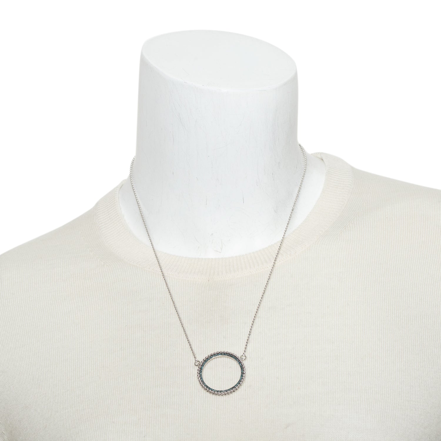 Links of London Sterling Silver Blue Diamond Effervescence Large Pendant Necklace