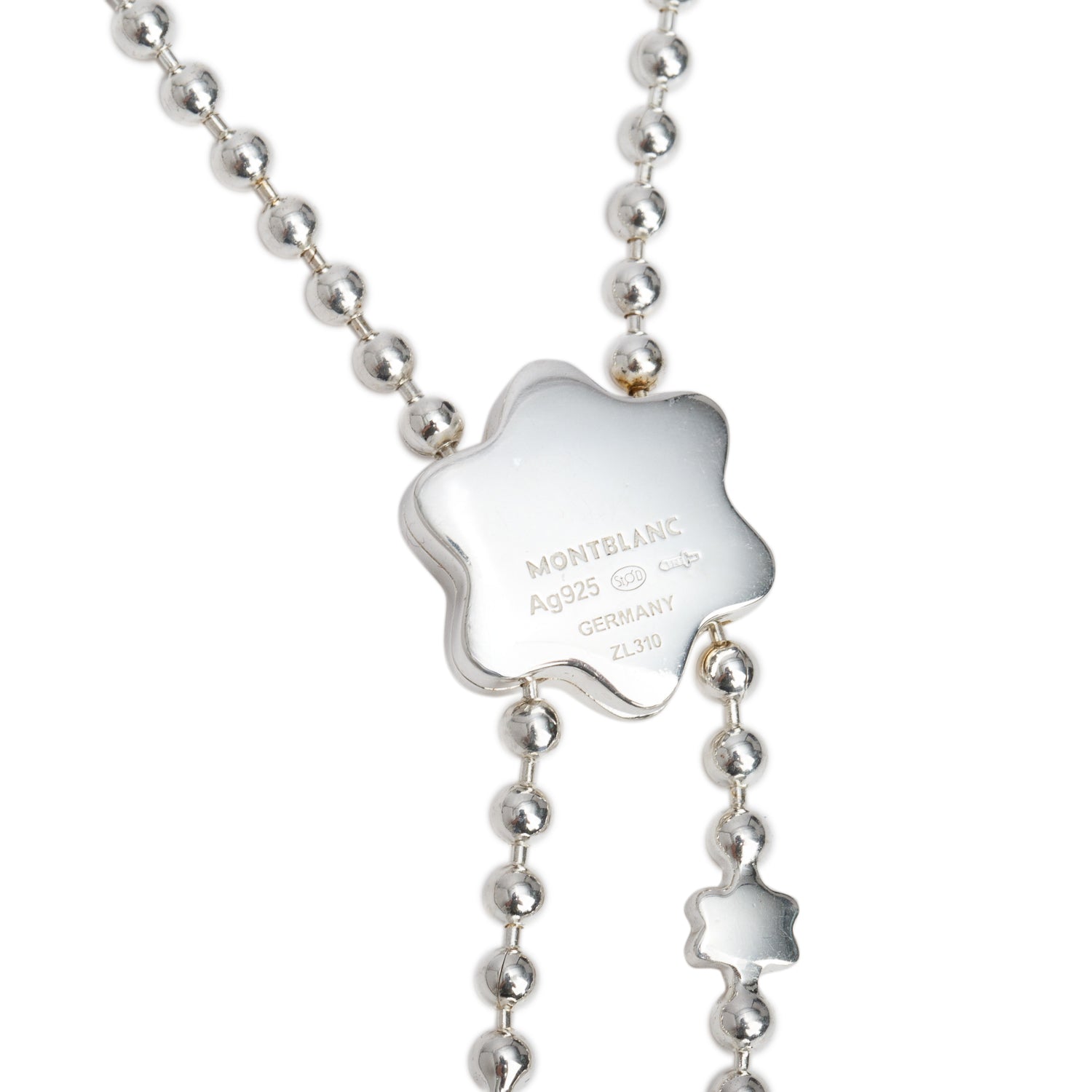 Montblanc Sterling Silver Star Sparks Lariat Necklace w/ Box