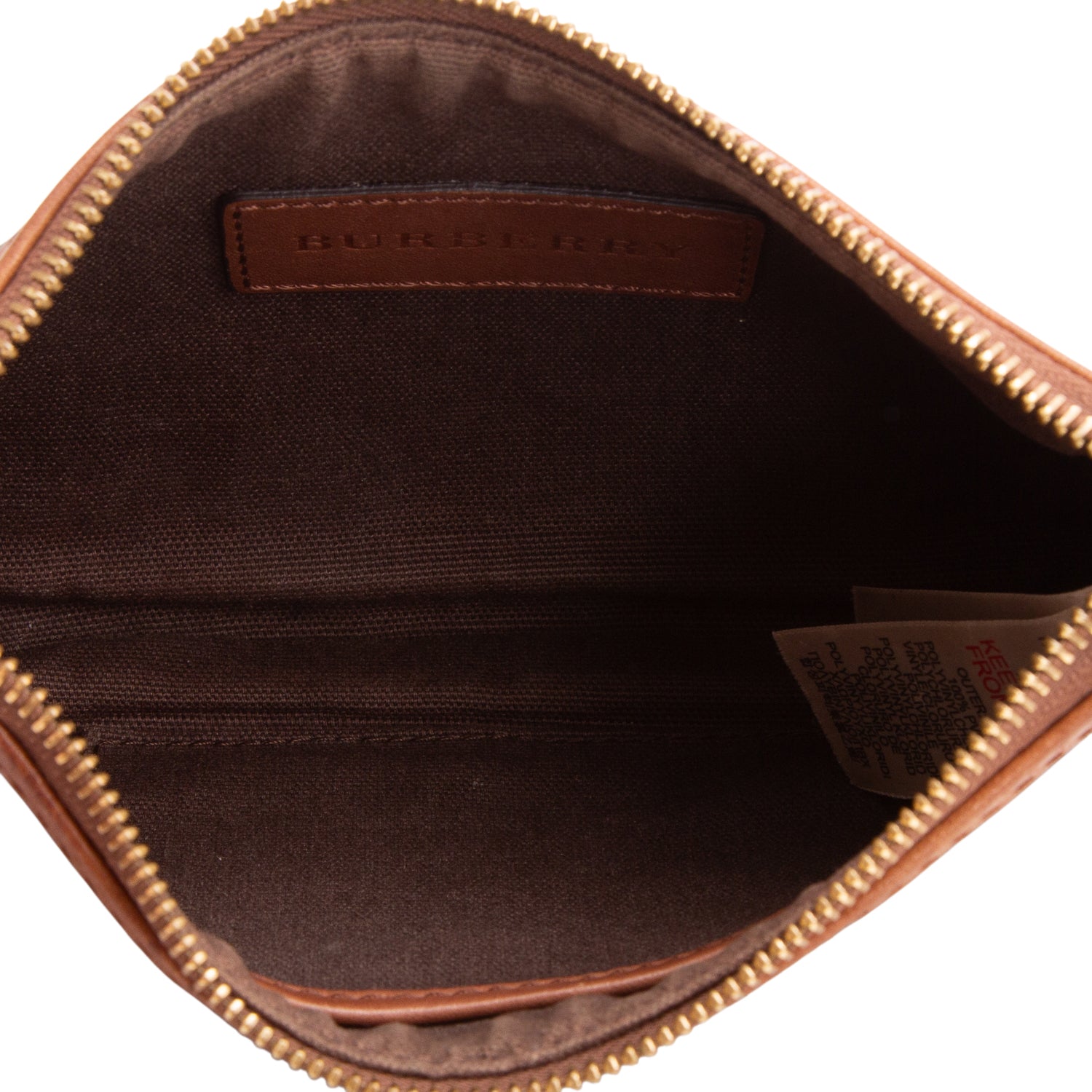 Burberry Brown Check Coated Canvas Pochette Bag