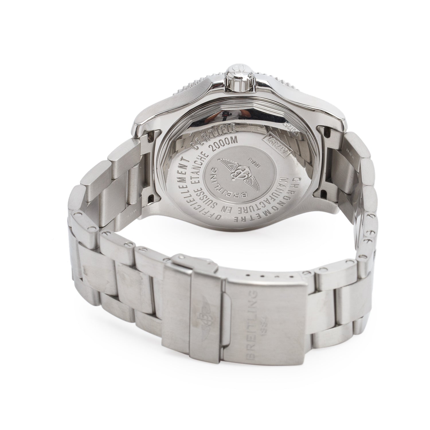 Breitling Stainless Steel Superocean 44 MM Automatic Watch Black Dial A17391 w/ Box & Papers