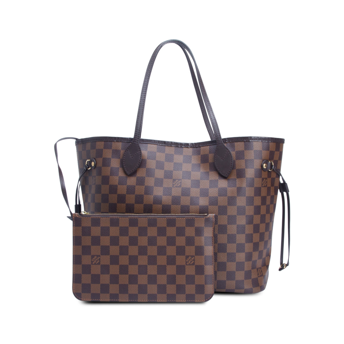 Louis Vuitton 2020 Damier Ebene Neverfull MM w/ Pouch