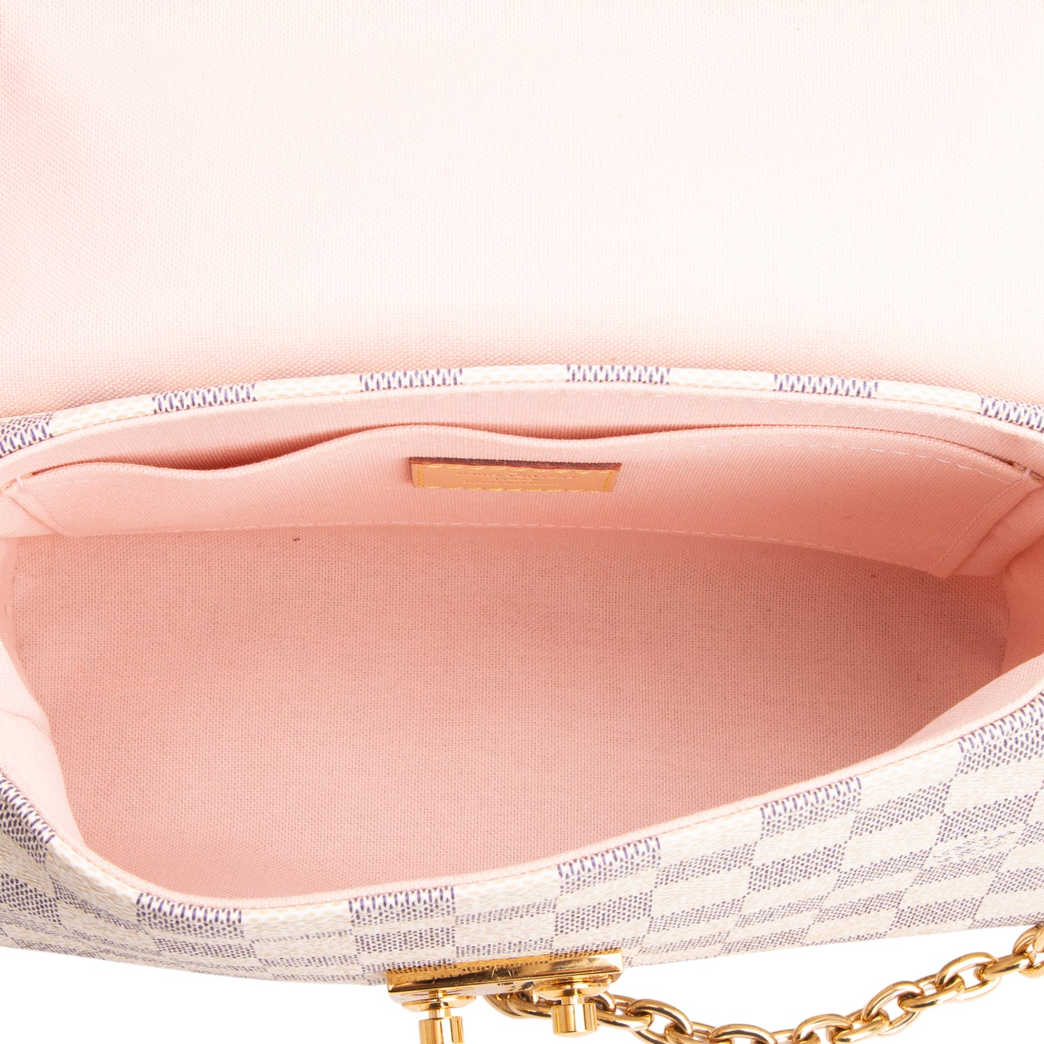 Louis Vuitton Damier Azur Croisette Bag w/ Chain