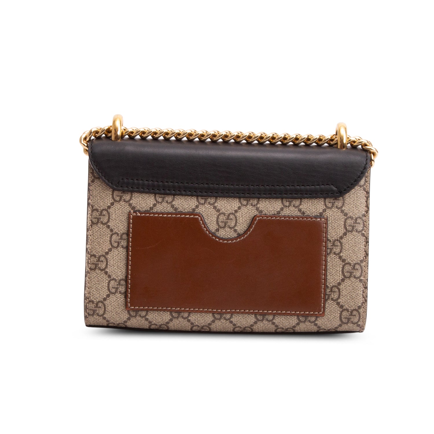 Gucci GG Supreme Monogram Moon Calfskin Small Padlock Shoulder Bag