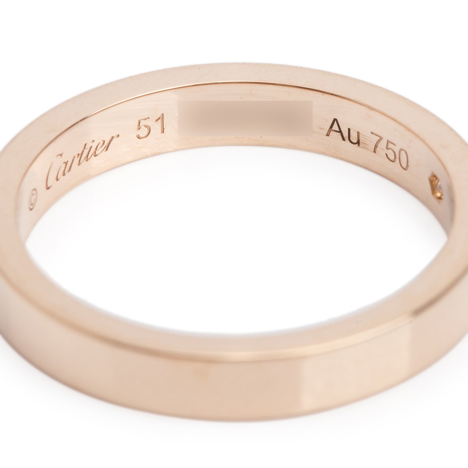 Cartier 2023 18k Rose Gold 1 Diamond C de Cartier 3 MM Wedding Band Ring, Size 51 5.5 w/ Box & Certificate