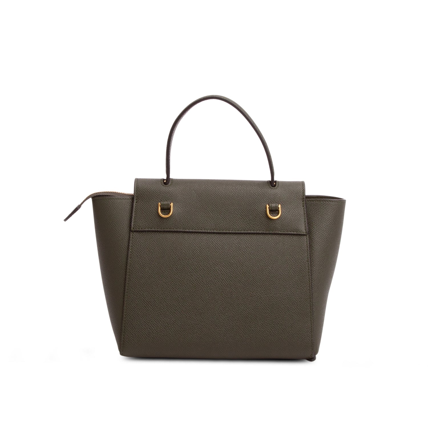 Celine Green Grained Calfskin Pico Belt Bag w/ Strap