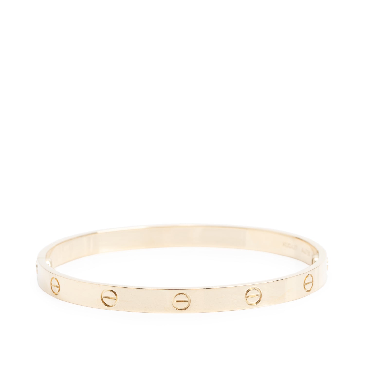 Cartier 2021 18k Yellow Gold Love Bracelet, Classic Model, Size 20 w/ Box & Certificate