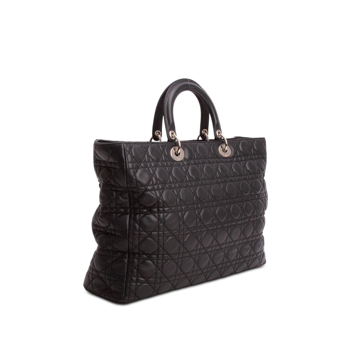 Christian Dior Black Lambskin Cannage w/ Strap