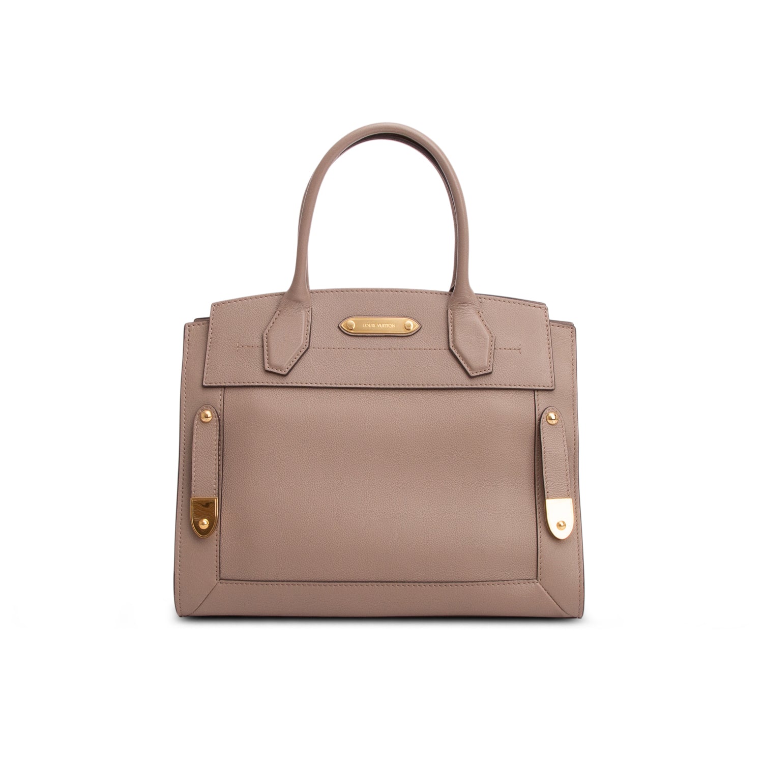 Louis Vuitton Taupe Calfskin Steamer MM w/ Strap