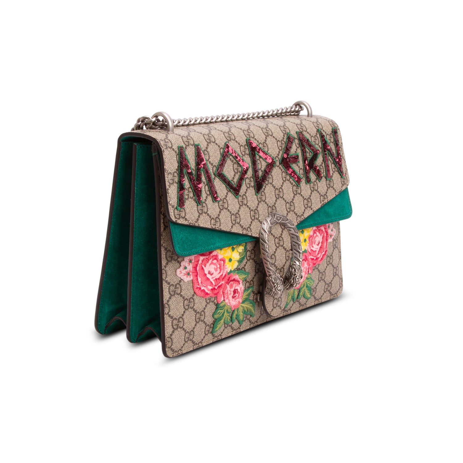 Gucci GG Supreme Monogram Embroidered Medium Dionysus Shoulder Bag