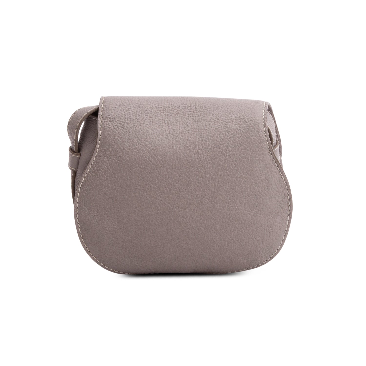 Chloe Grey Calfskin Mini Marcie Round Crossbody Bag