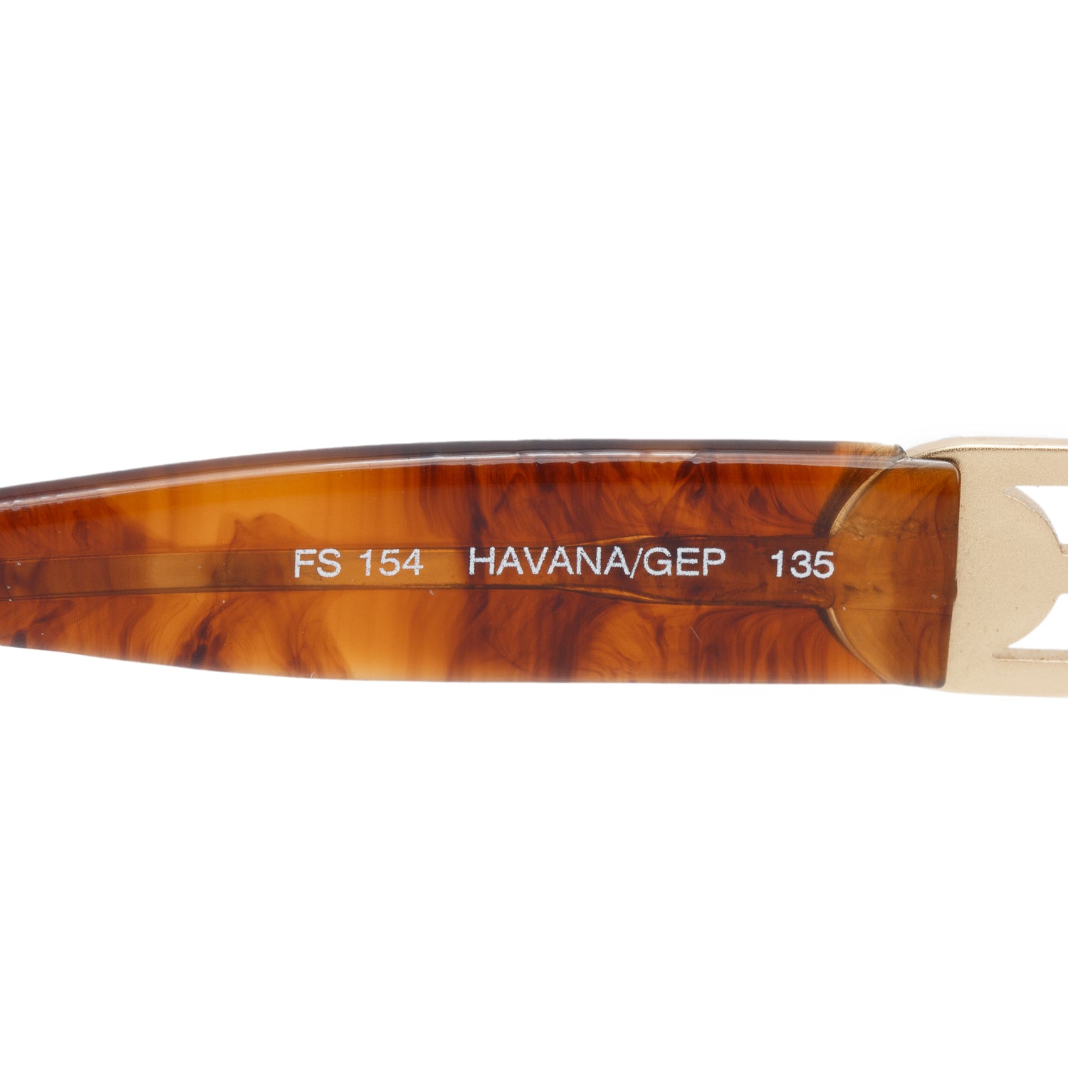 Fendi FS 154 Havana & Gold Oval Sunglasses w/ Case