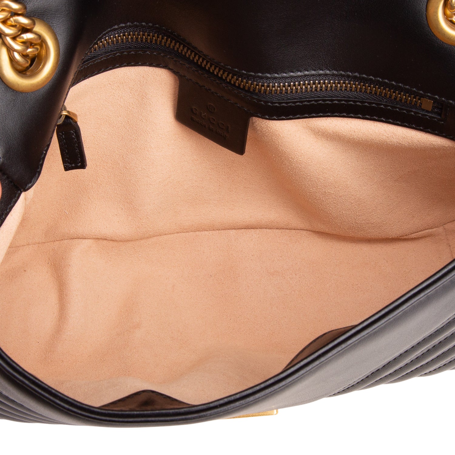 Gucci Black GG Marmont Matelasse Medium Shoulder Bag w/ Box