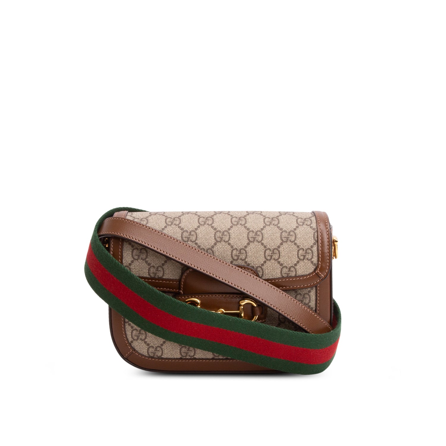 Gucci GG Supreme Monogram Horsebit 1955 Small Shoulder Bag w/ Box & Straps