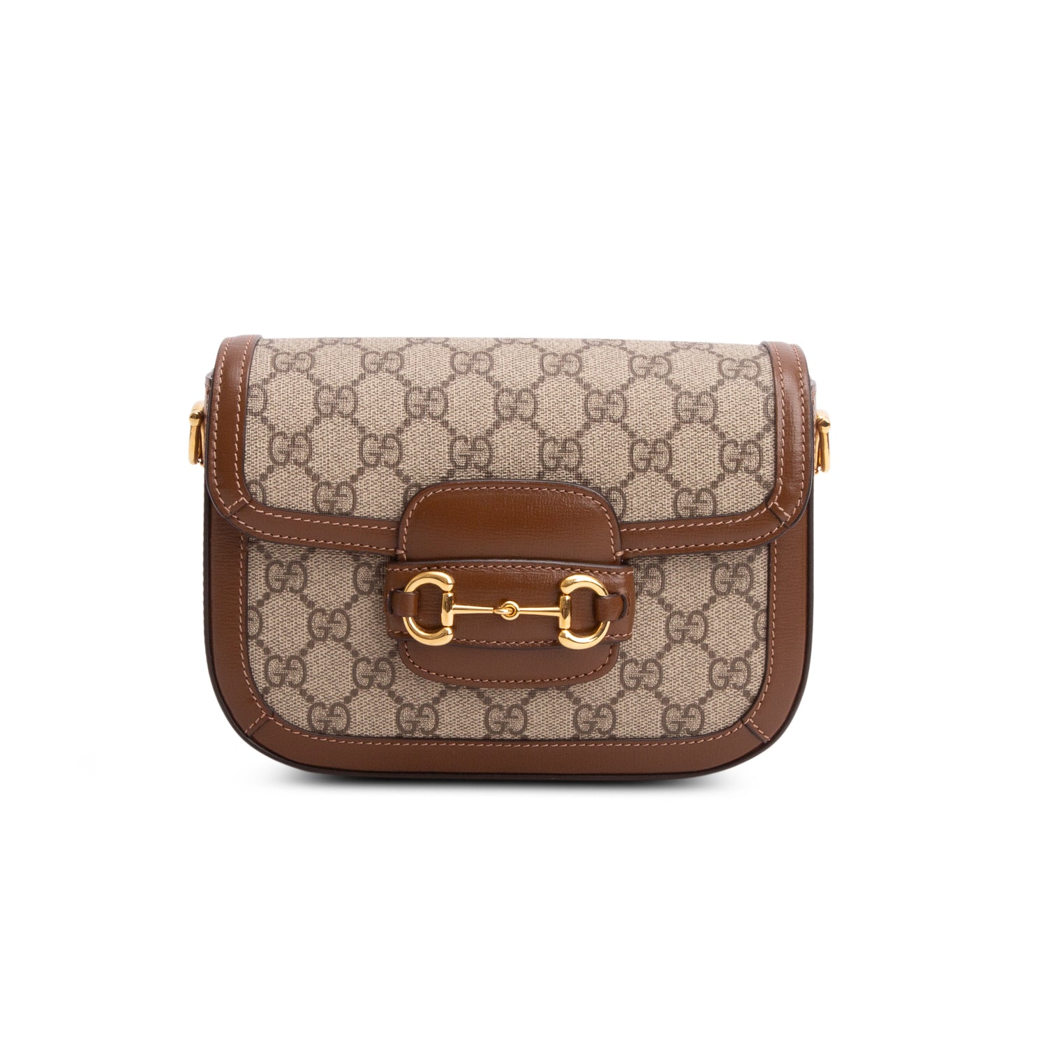 Gucci GG Supreme Monogram Horsebit 1955 Small Shoulder Bag w/ Box & Straps