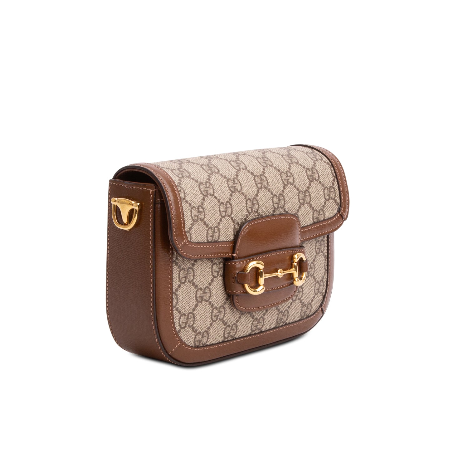 Gucci GG Supreme Monogram Horsebit 1955 Small Shoulder Bag w/ Box & Straps