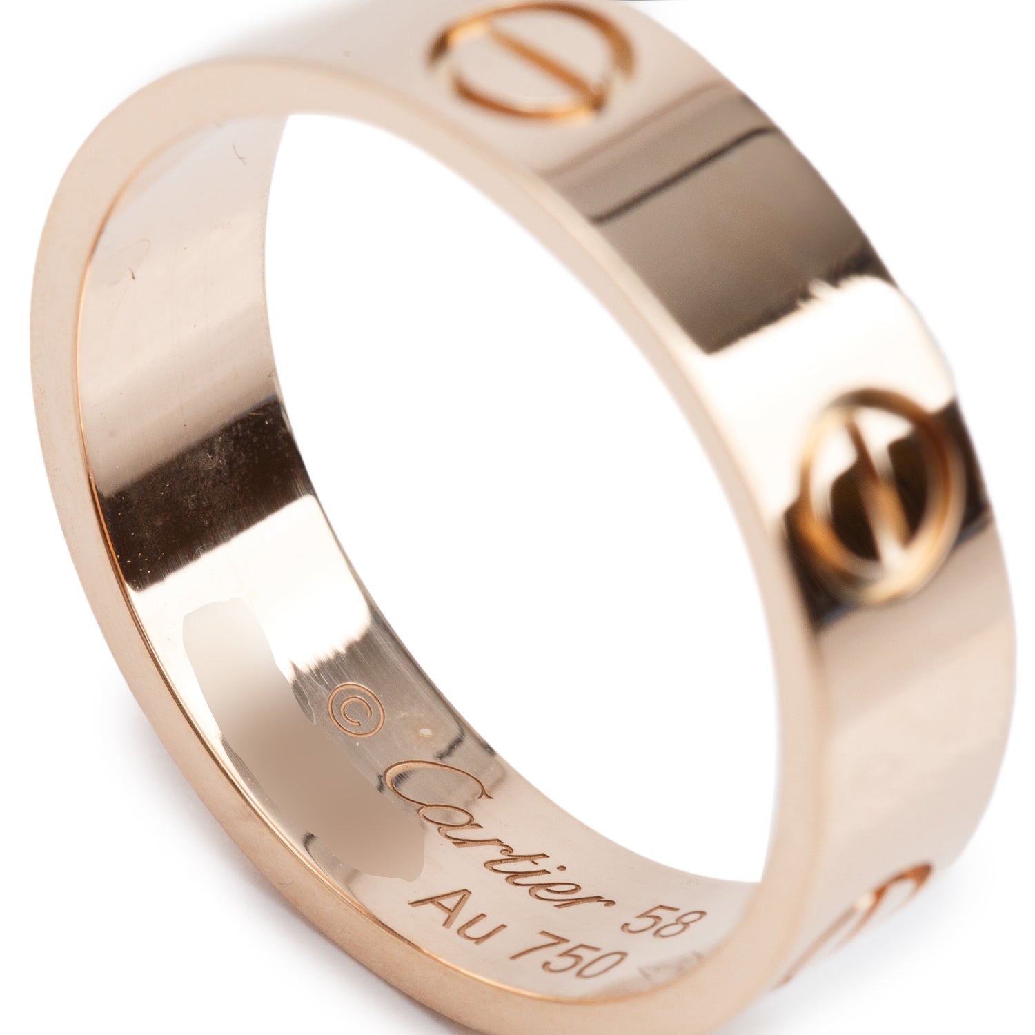 Cartier 2022 18k Rose Gold 5.5 MM Love Ring, Classic Model, Size 58 8.5 w/ Box & Certificate