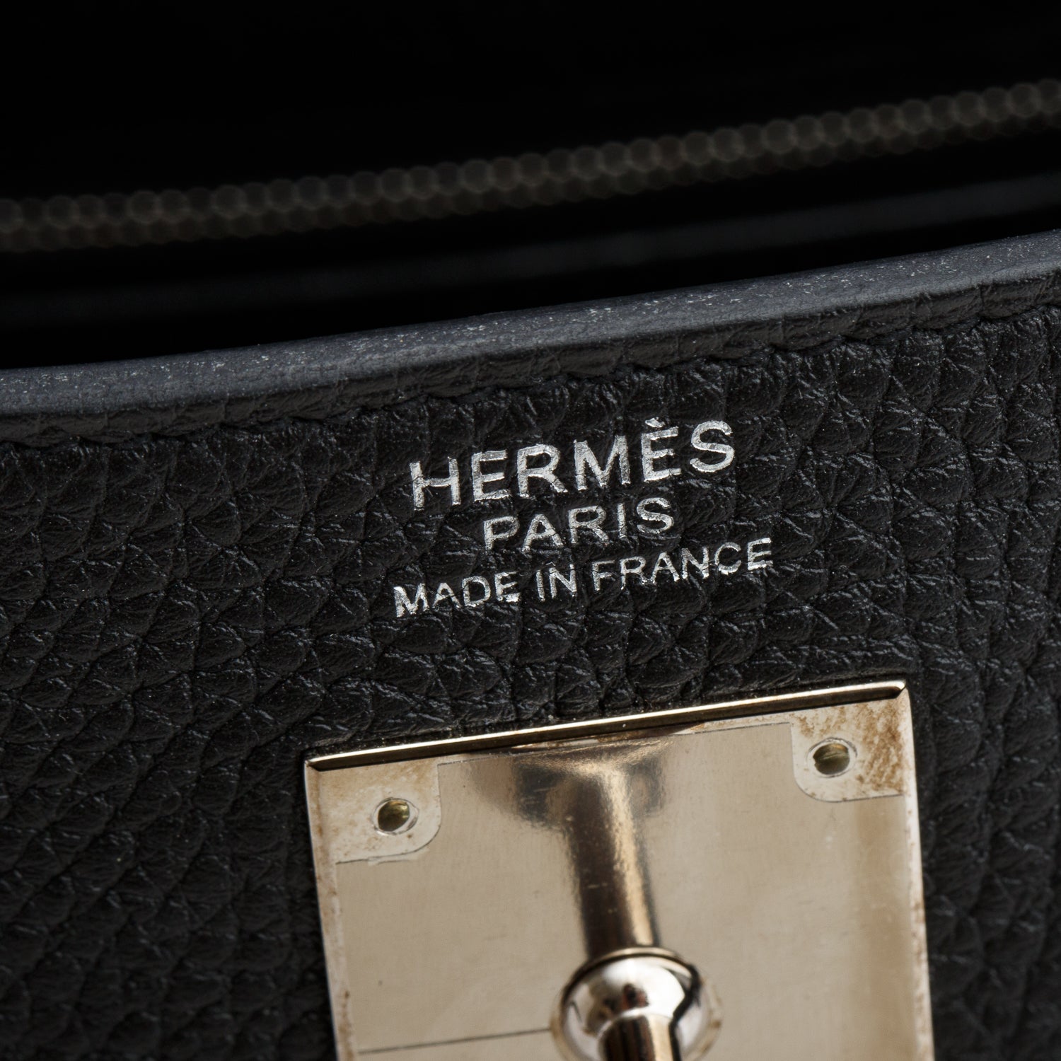 Hermes Noir Togo Kelly II Retourne 32 w/ Strap & Box
