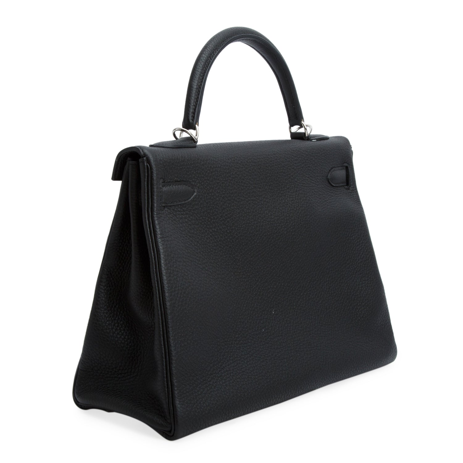 Hermes Noir Togo Kelly II Retourne 32 w/ Strap & Box