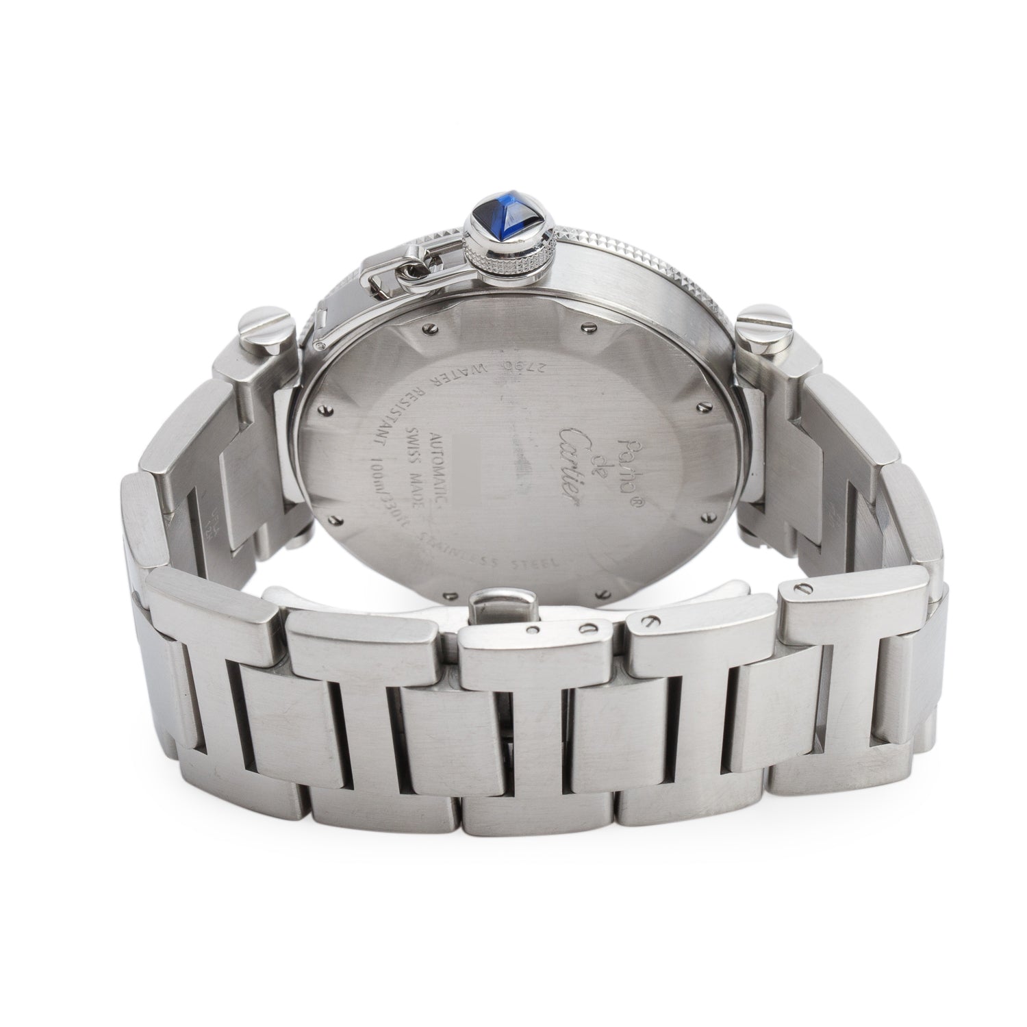 Cartier Stainless Steel Pasha Seatimer 40 MM Automatic Watch Silver Dial 2790 w/ Box