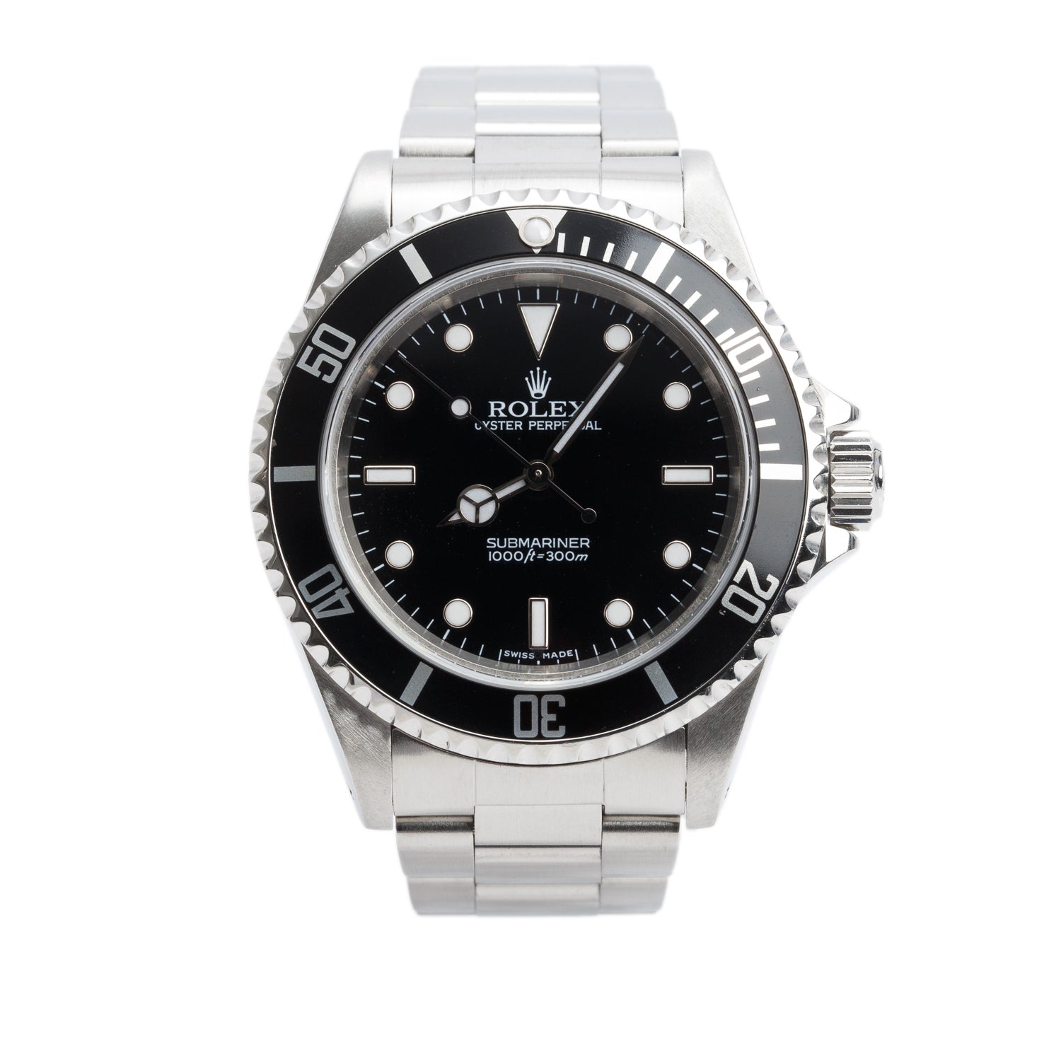 Rolex Stainless Steel Submariner (No Date) 40 MM Automatic Watch Black Dial 14060M