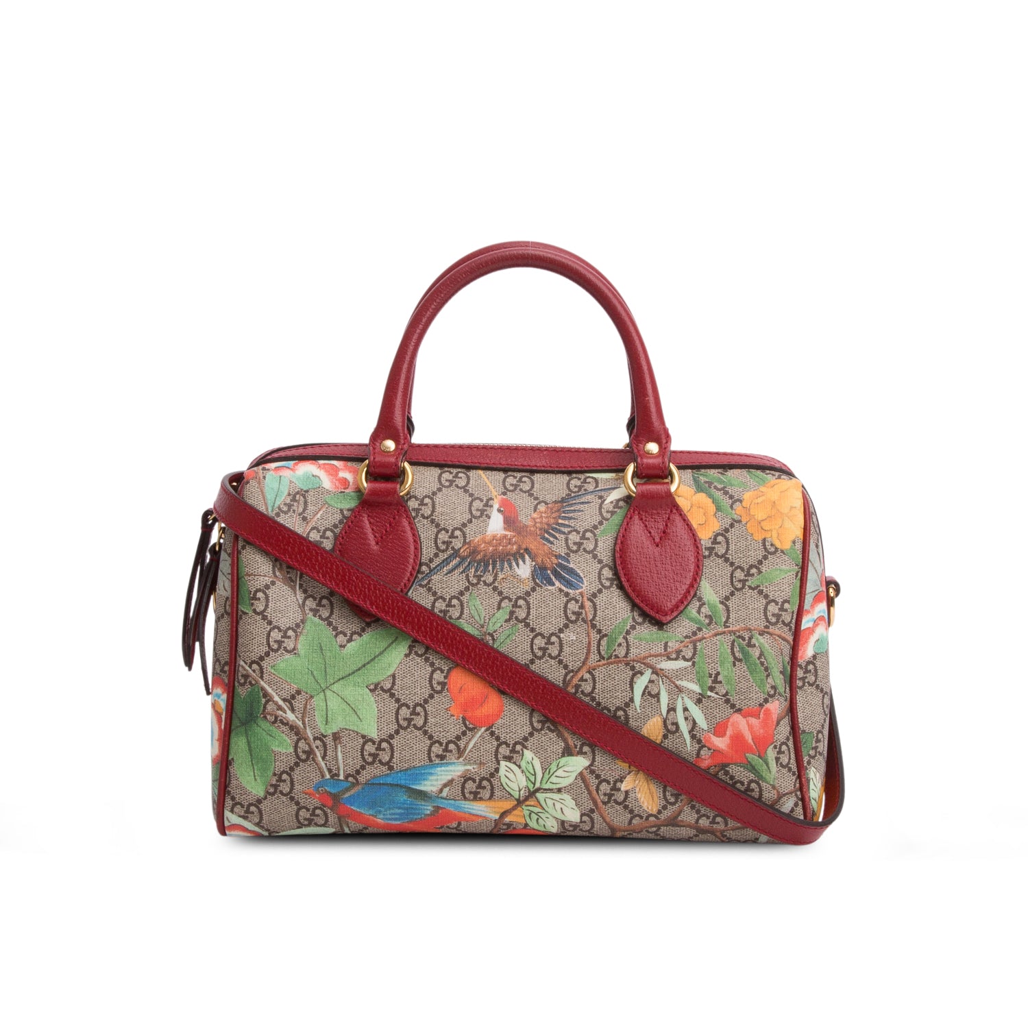 Gucci GG Supreme Monogram Tian Small Boston Bag w/ Strap