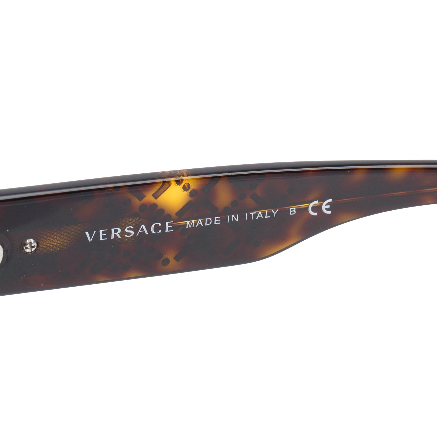 Versace Mod 4294-B Brown Havana Crystal Medusa Square Sunglasses w/ Case