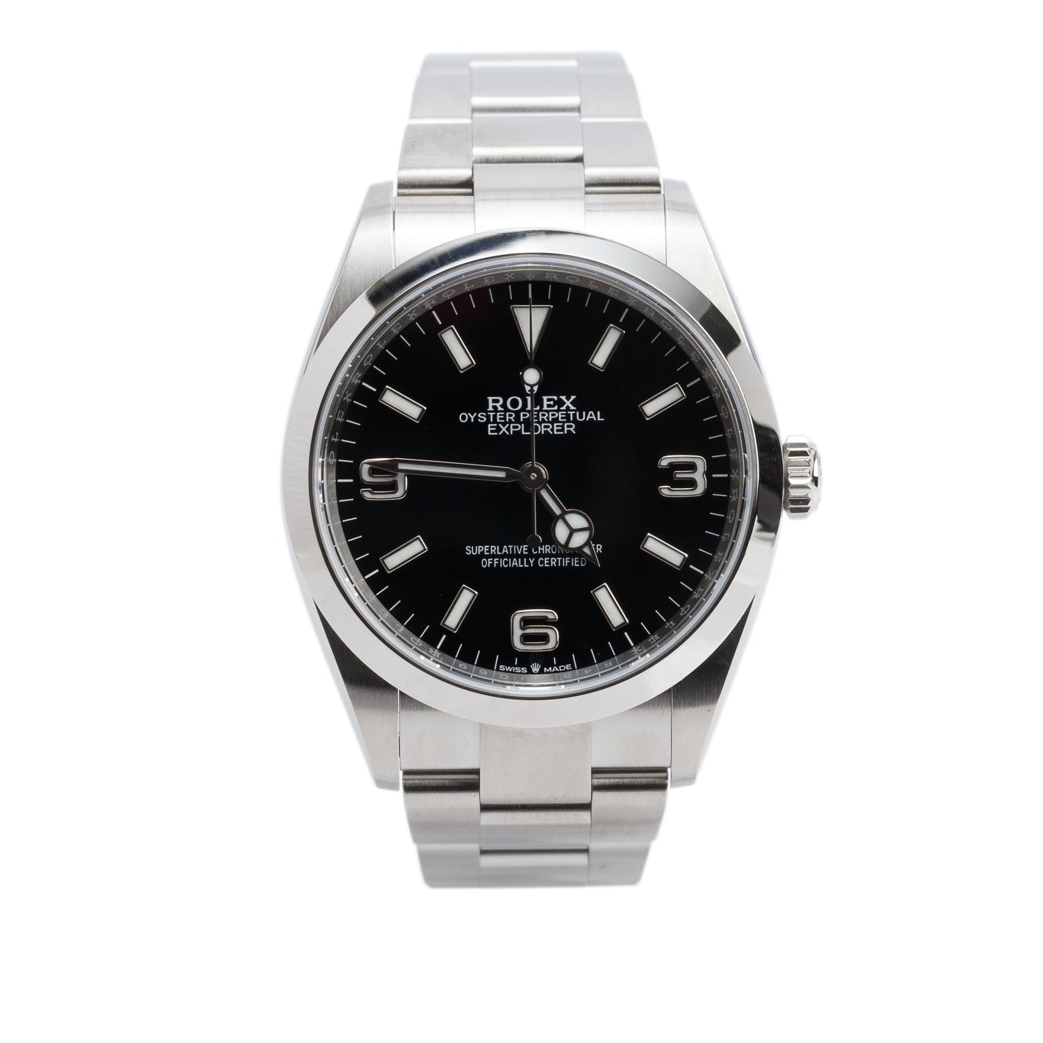 Rolex 2023 Stainless Steel Oyster Perpetual Explorer 36 MM Automatic Watch Black Dial 124270 w/ Box & Papers