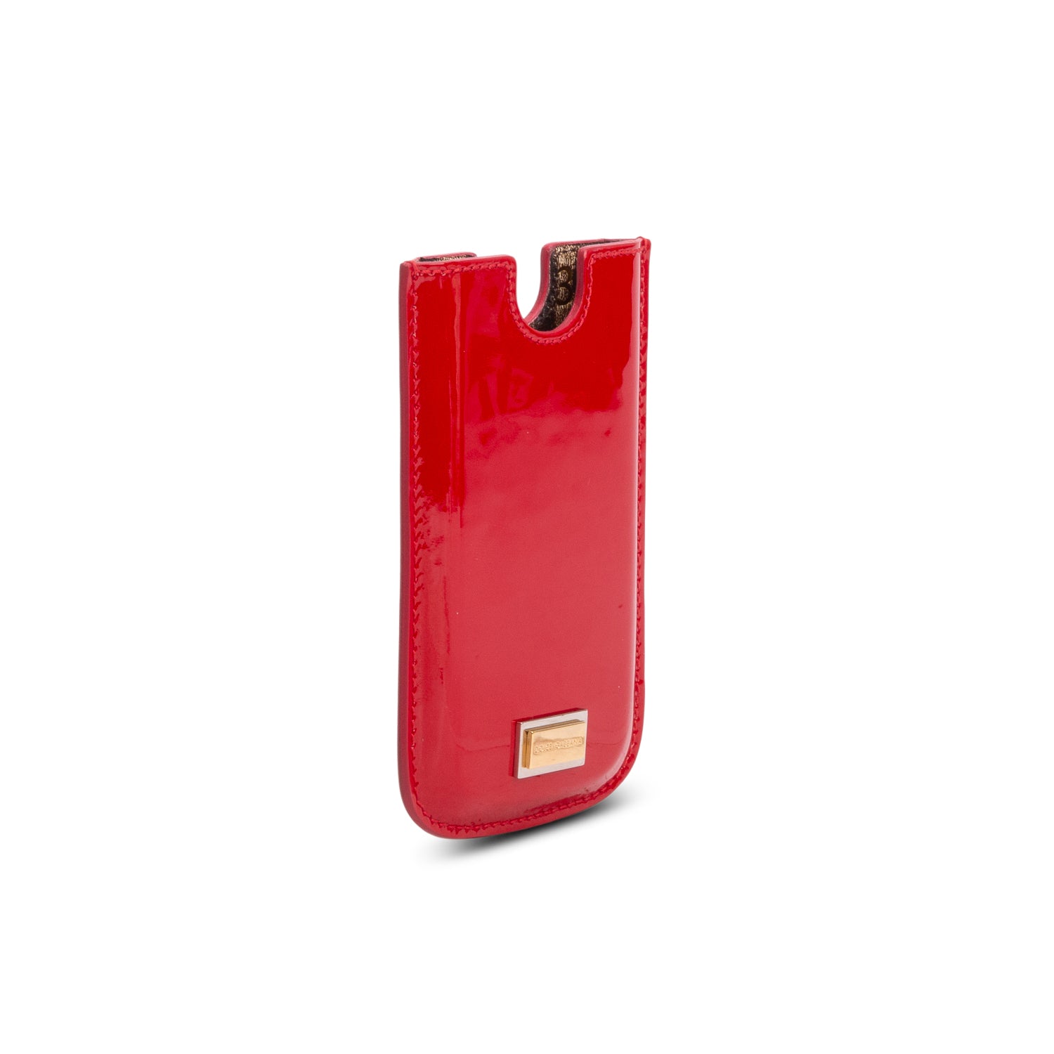 Dolce & Gabbana Red Patent Leather Phone Case w/ Box