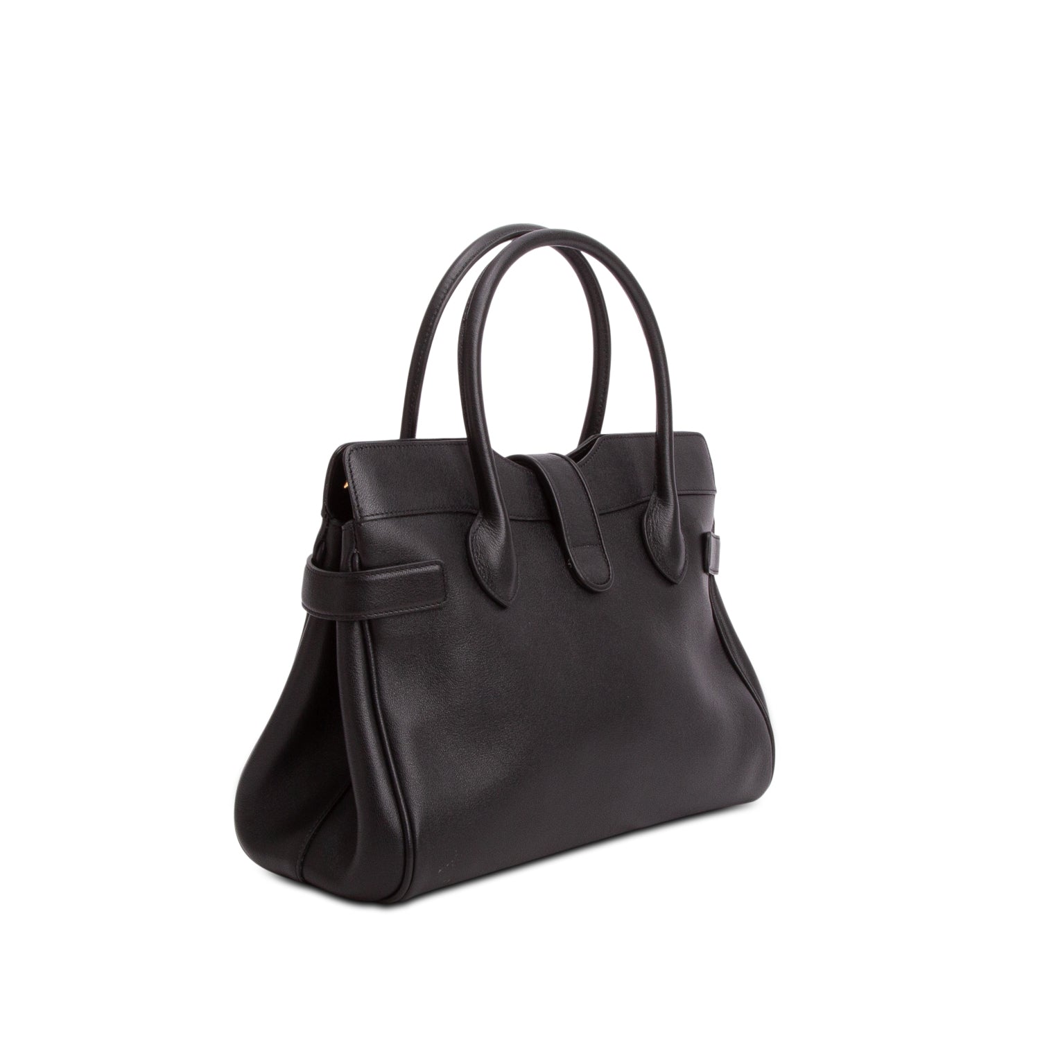 Gucci Black New Sakai Calfskin Lux Small Dahlia Top Handle Bag w/ Box & Strap