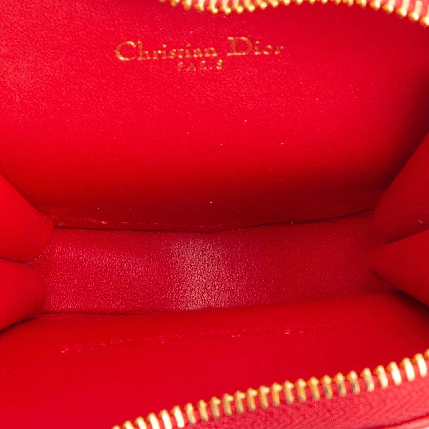 Christian Dior 2021 Red Supple Cannage Calfskin Caro Heart Bag with Chain