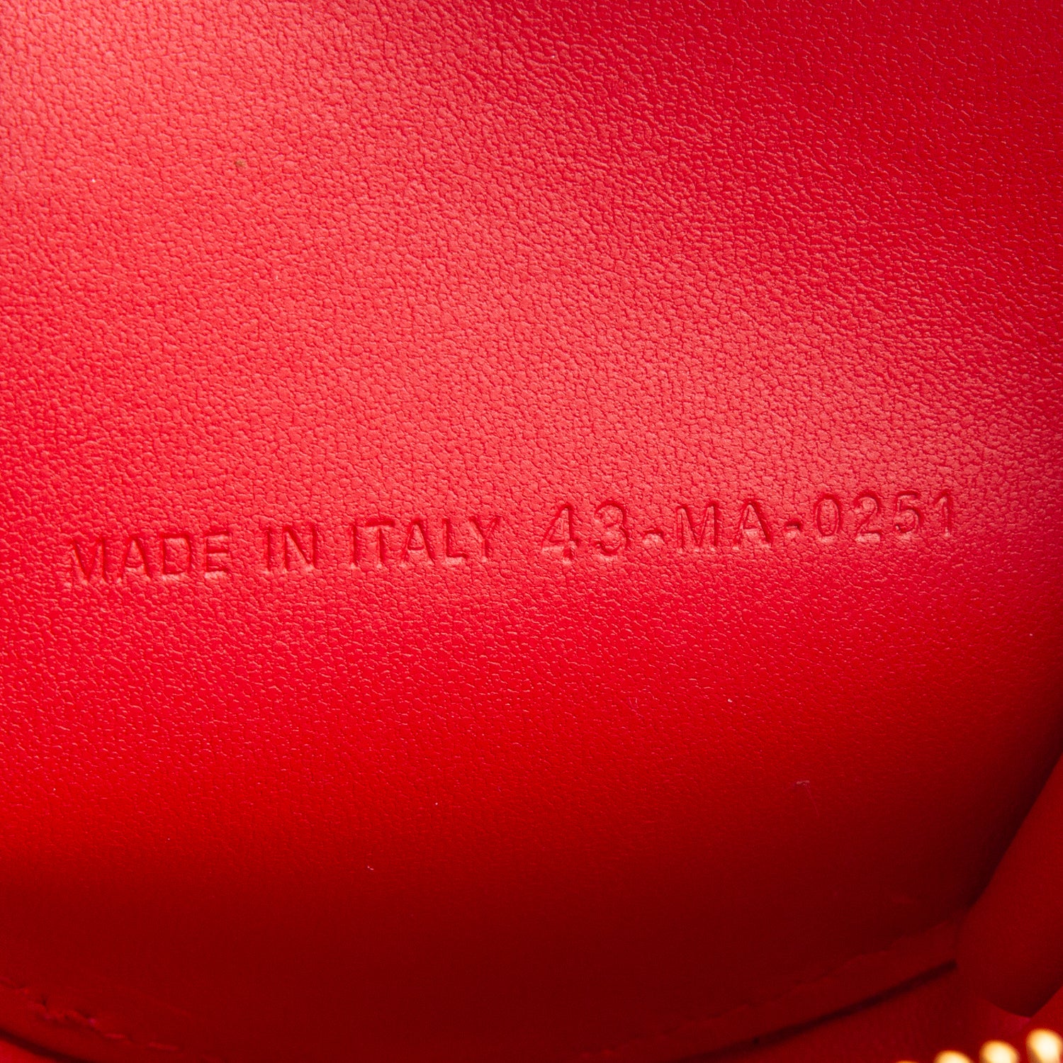 Christian Dior 2021 Red Supple Cannage Calfskin Caro Heart Bag with Chain