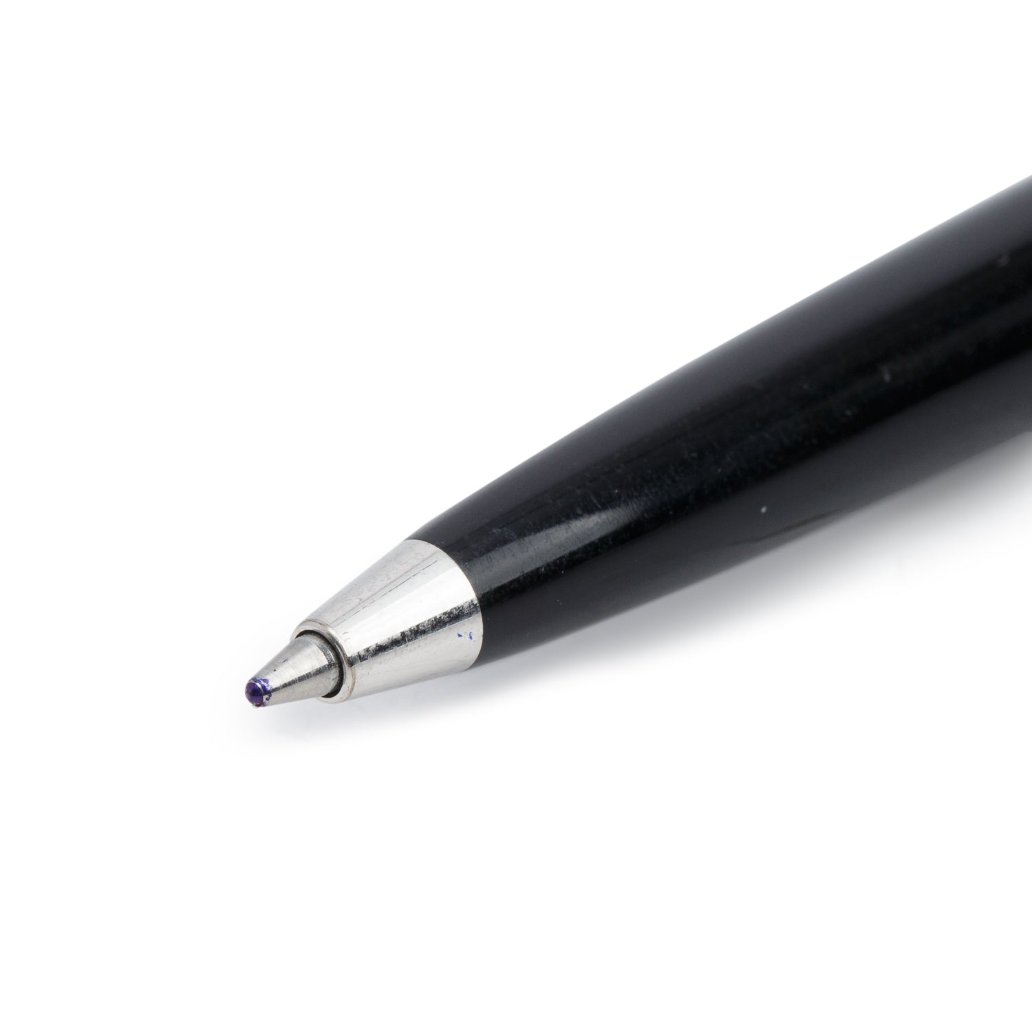 Cartier Palladium Plated Black Resin Diabolo De Cartier Ballpoint Pen