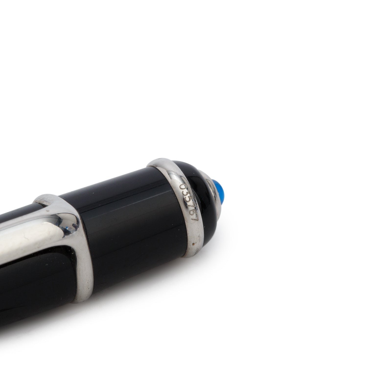 Cartier Palladium Plated Black Resin Diabolo De Cartier Ballpoint Pen