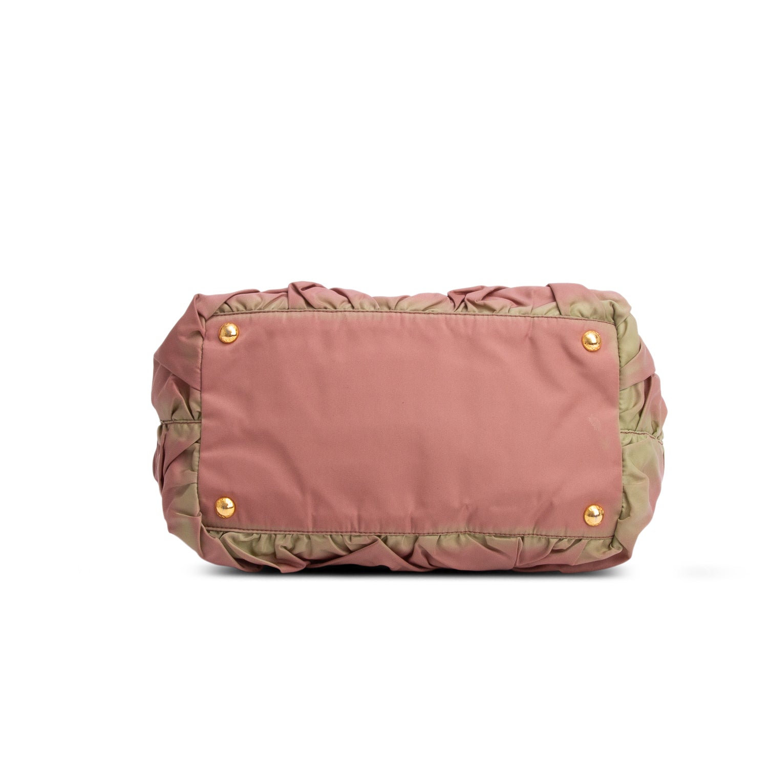 Prada Pink & Green Tessuto Nylon Origami Pleated Tote w/ Authenticity Card