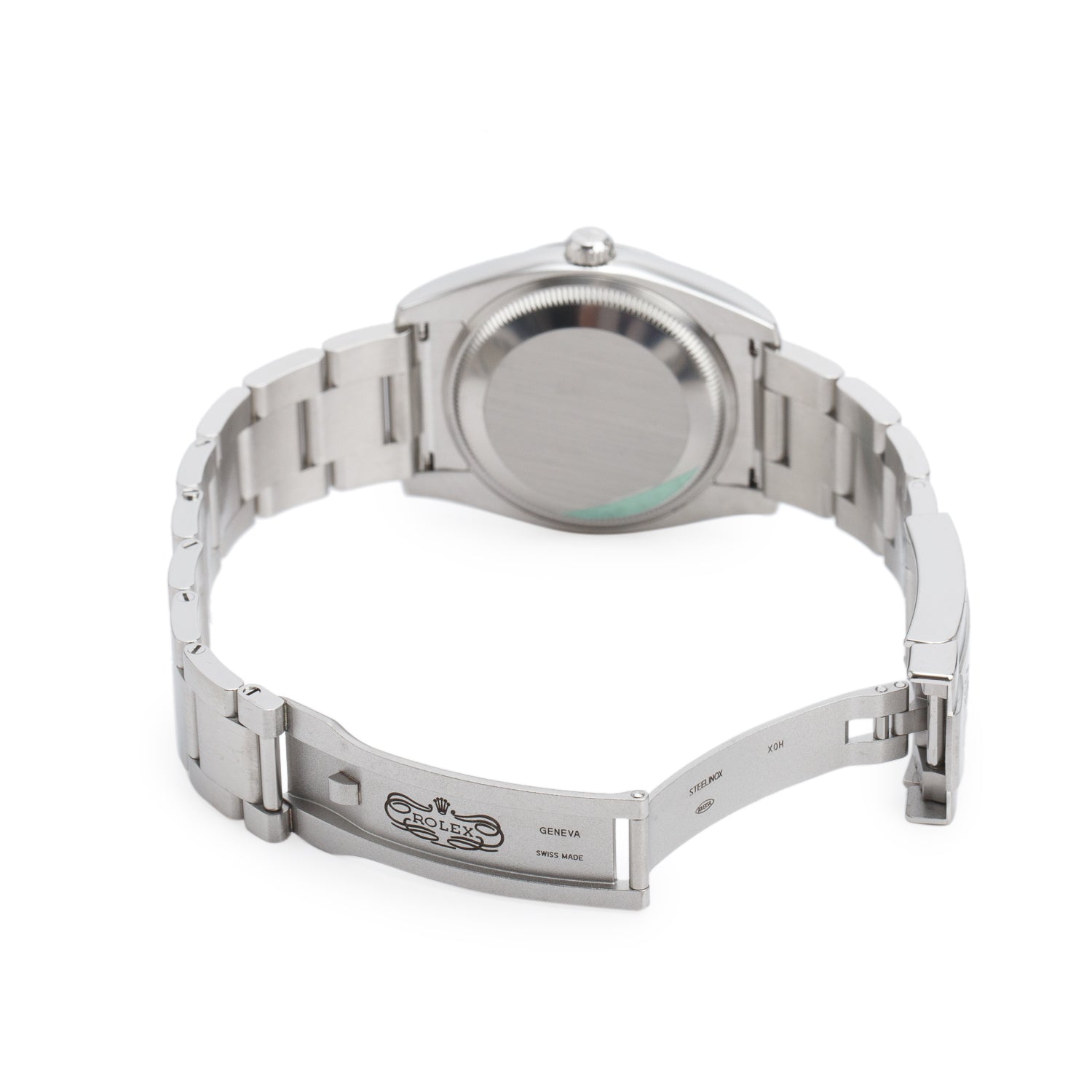 Rolex Stainless Steel Oyster Perpetual Air King 34 MM Automatic Watch Blue Dial 114200 w/ Papers