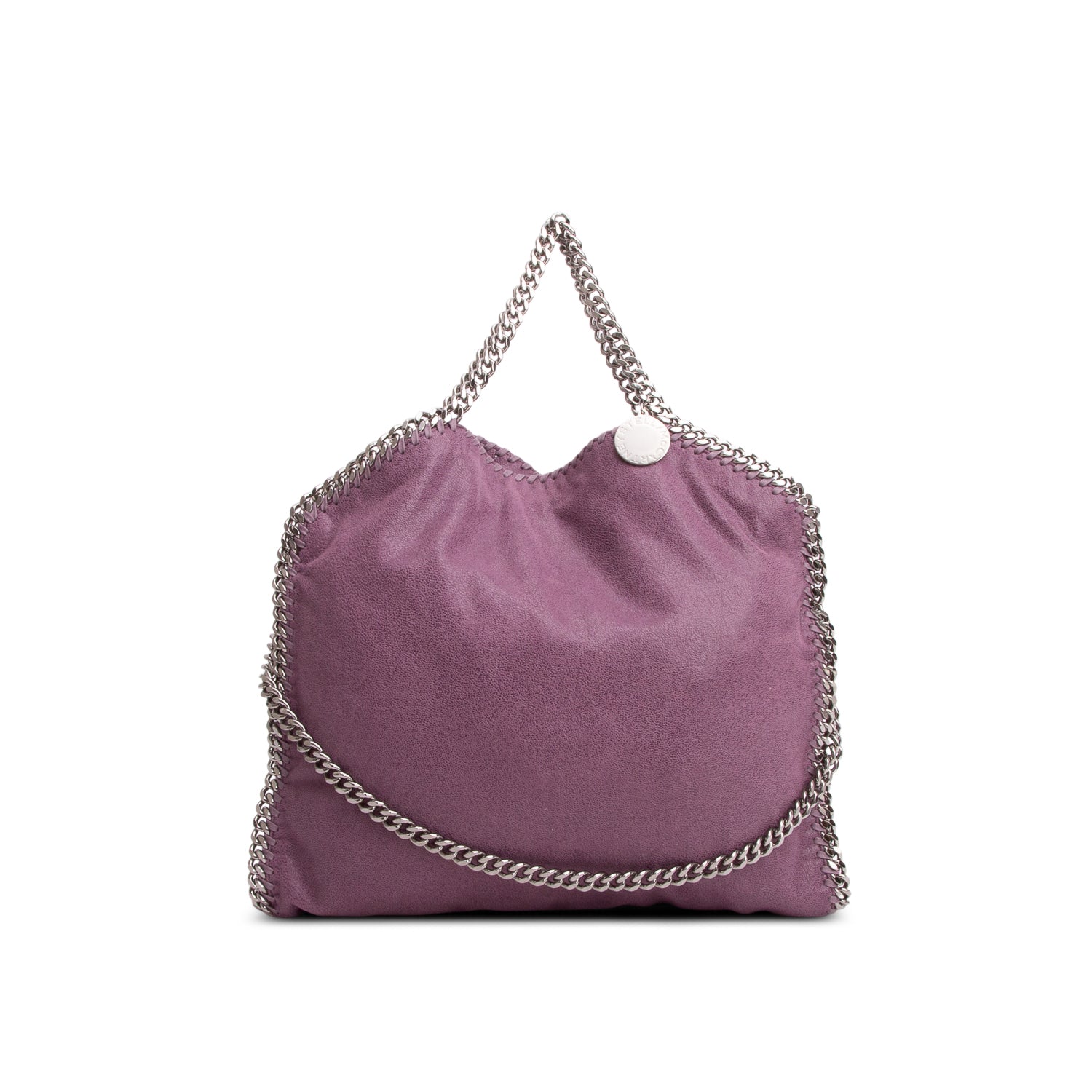 Stella McCartney Purple Vegan Shaggy Deer Fabric Falabella Fold-Over Tote